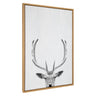 Sylvie Deer Portrait Framed Canvas by Simon Te Tai