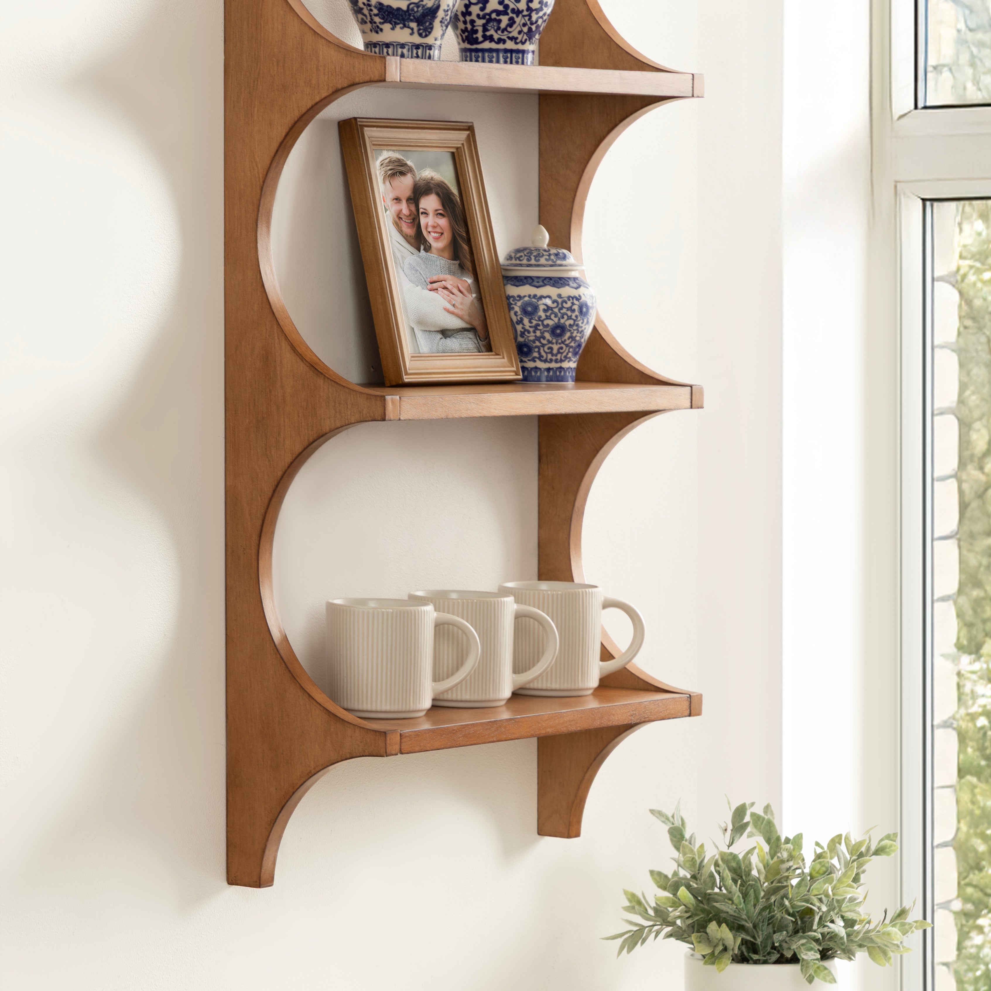 Accent Shelf 18x6x30 Rustic Brown 6