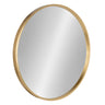 Travis Round Wood Accent Wall Mirror