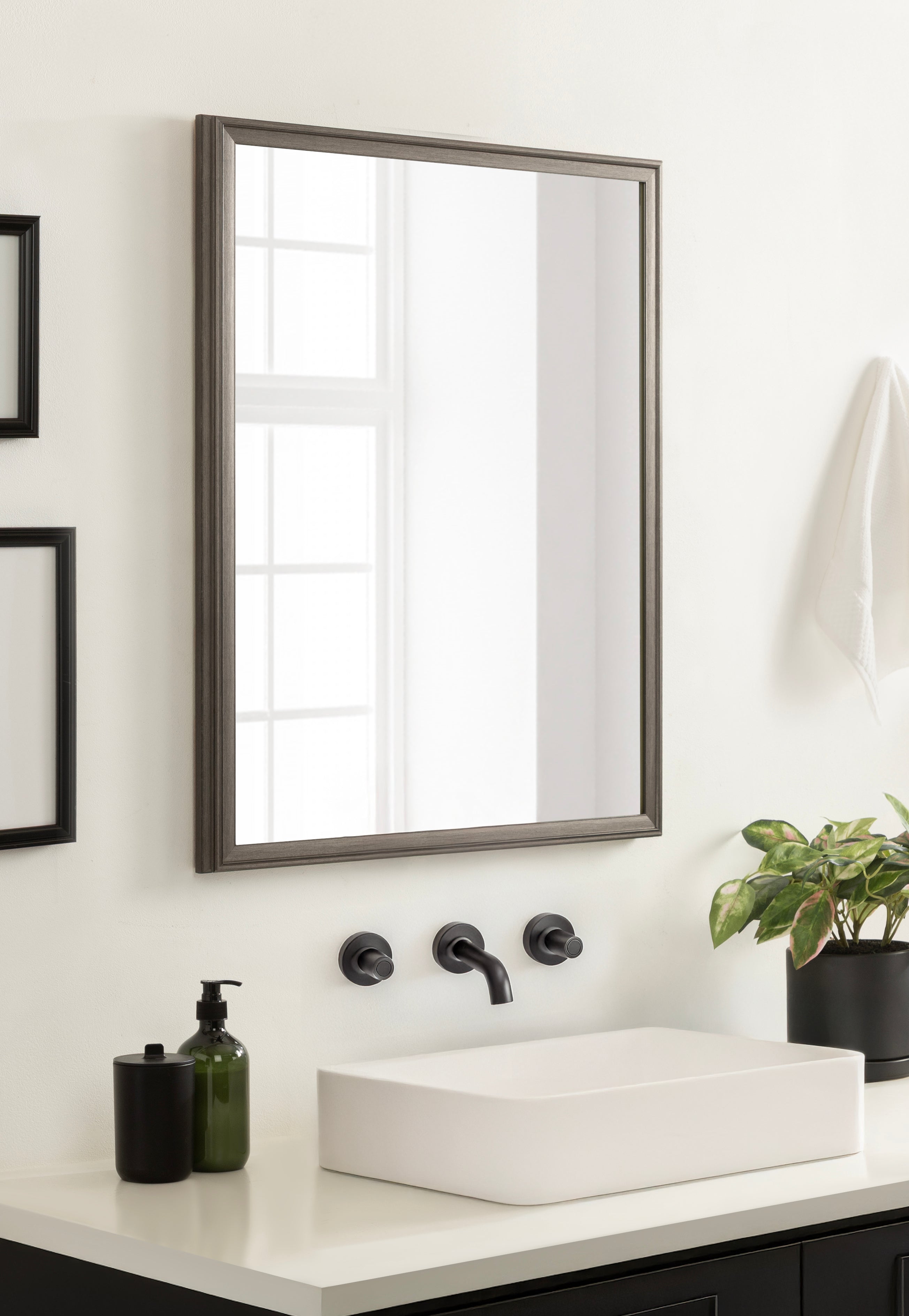 Rectangle Mirror Pewter 24x30 6