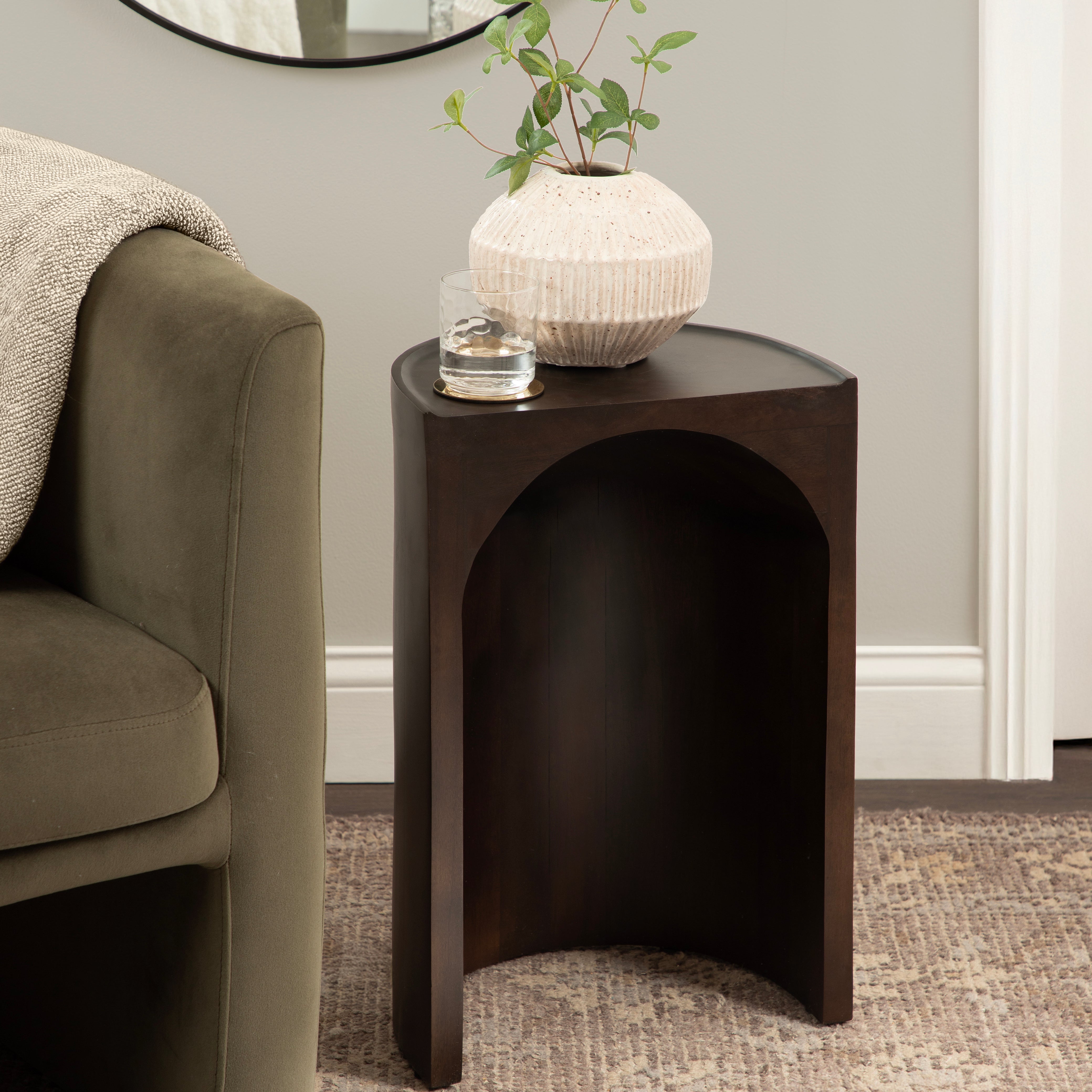 Side Table 14x10x22 Dark Brown 6