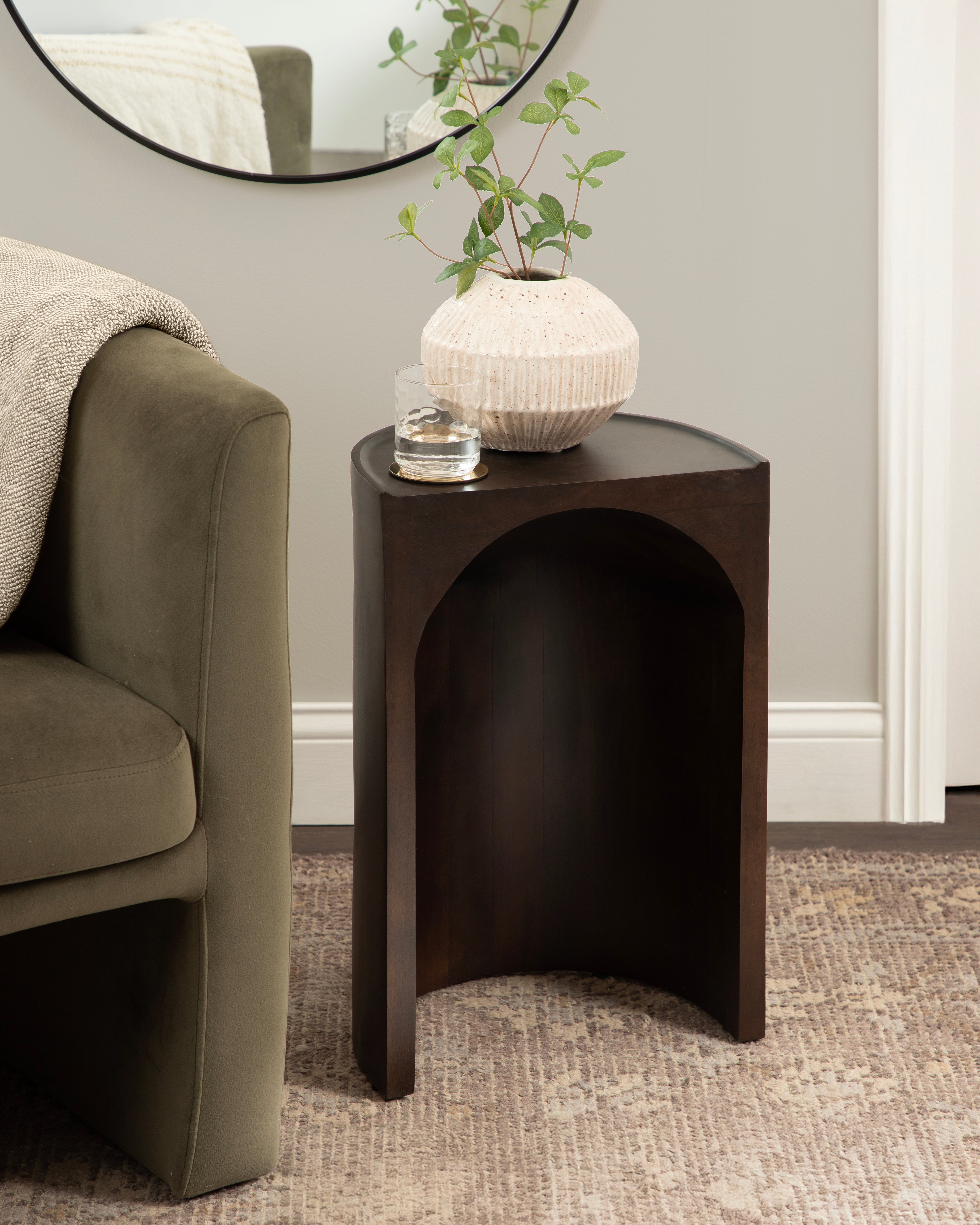 Side Table 14x10x22 Dark Brown 6