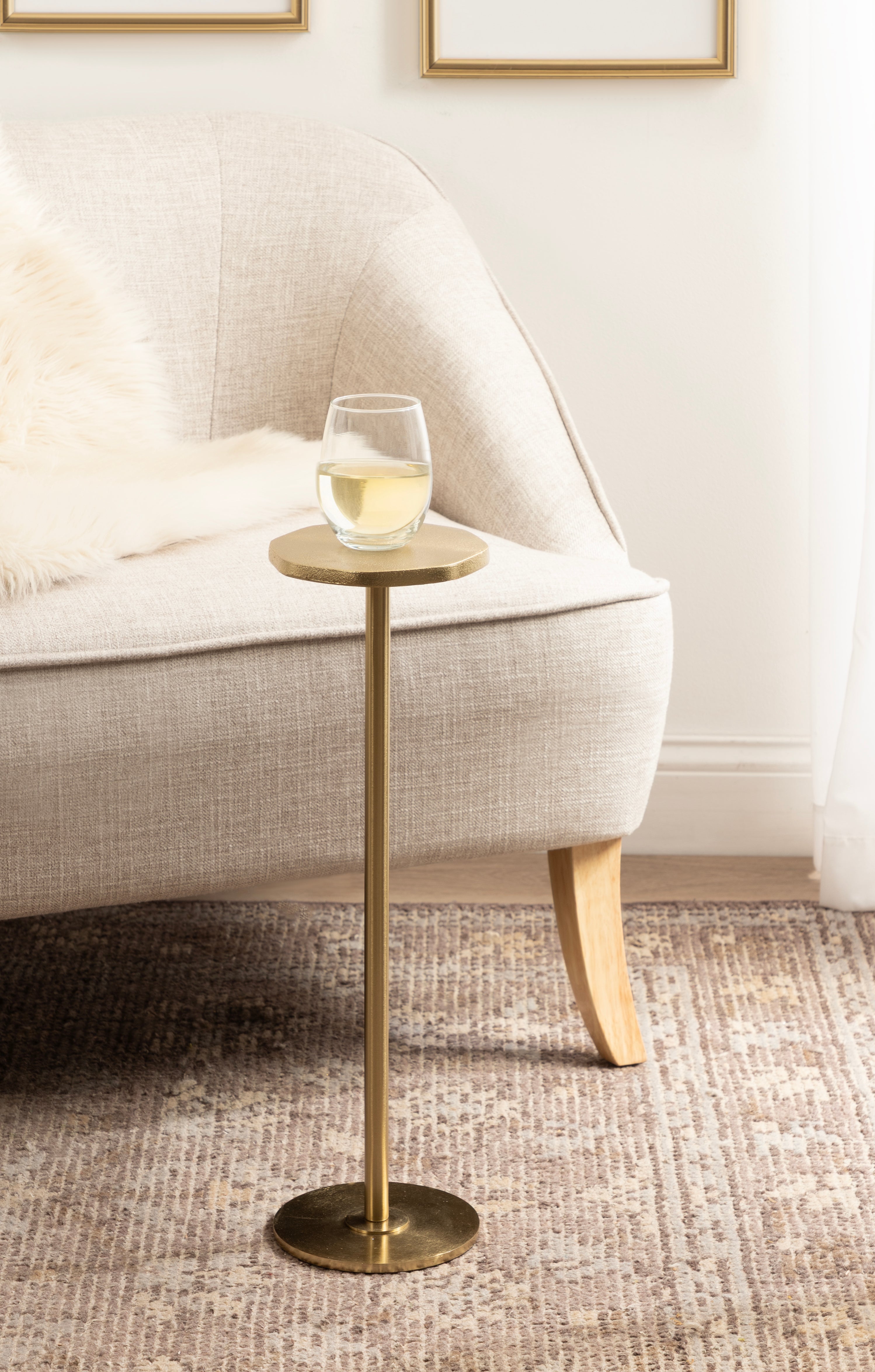 Drink Table Gold 7x7x22 6