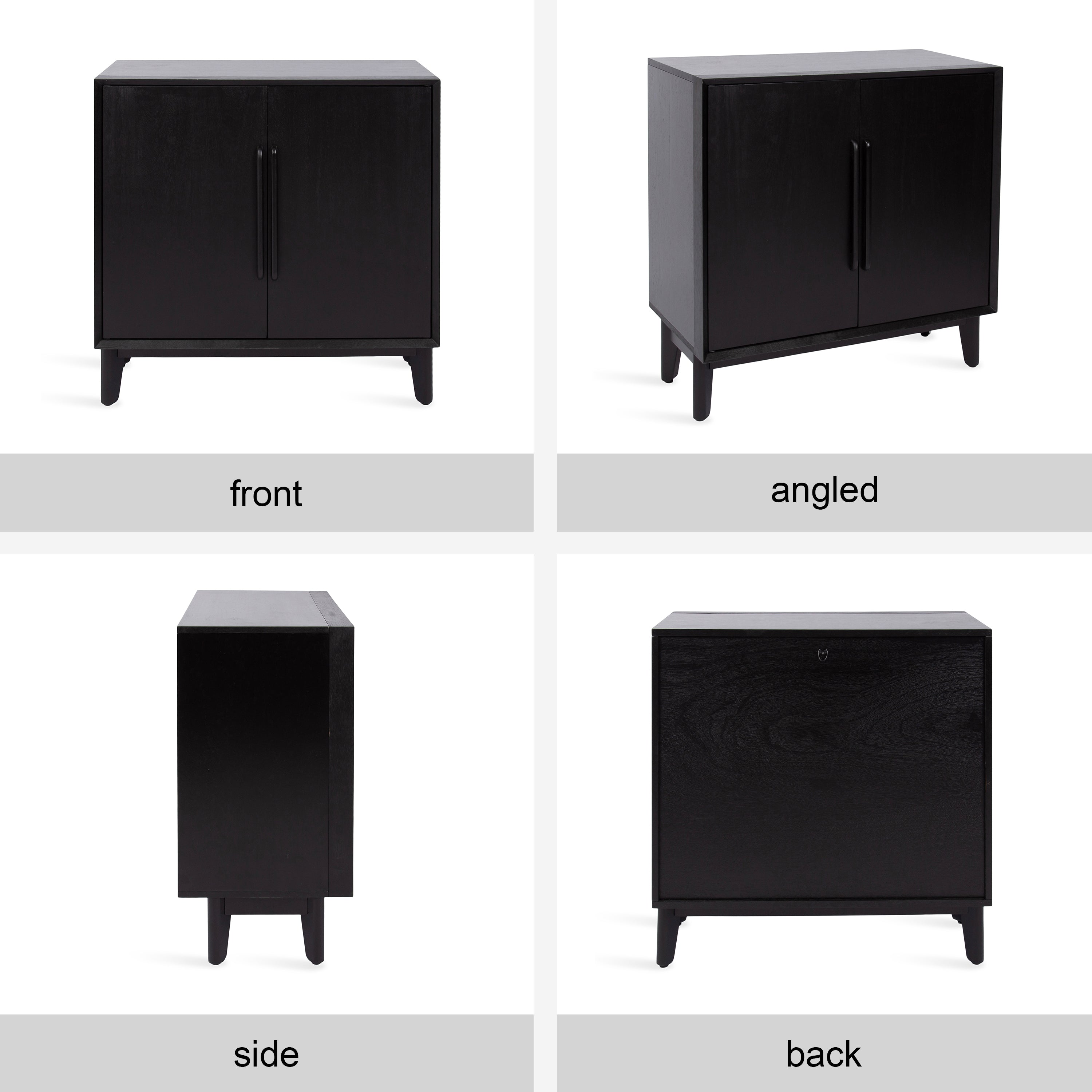 Floor Cabinet 30x15x30 Black 4