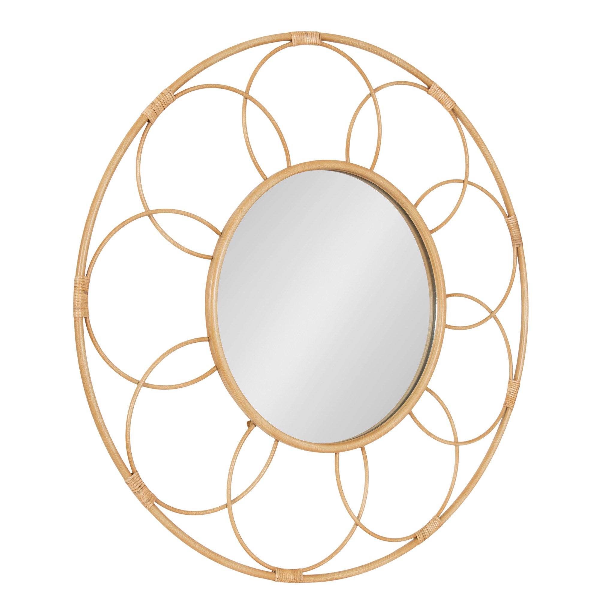 Cori Round Rattan Mirror