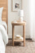 Side Table Natural Beige 16x16x24 7