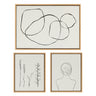 Sylvie Going in Circles and Minimalist Woman Framed Canvas Set by Teju Reval of SnazzyHues