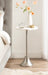 Side Table White Silver 14x14x24 7