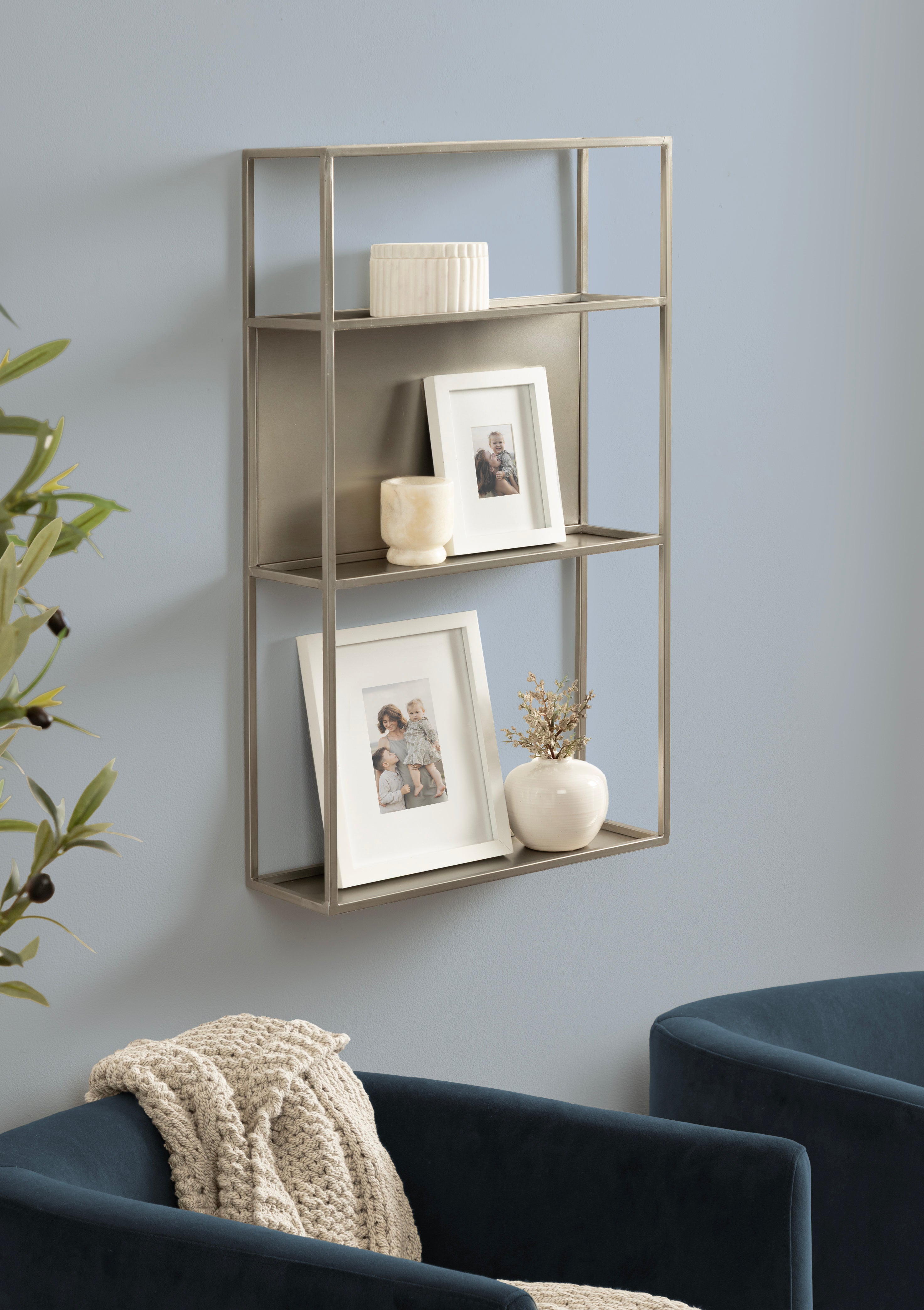 Accent Shelf Silver 18x32 6