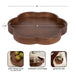 Single Tray Walnut Brown 19" Diameter 2