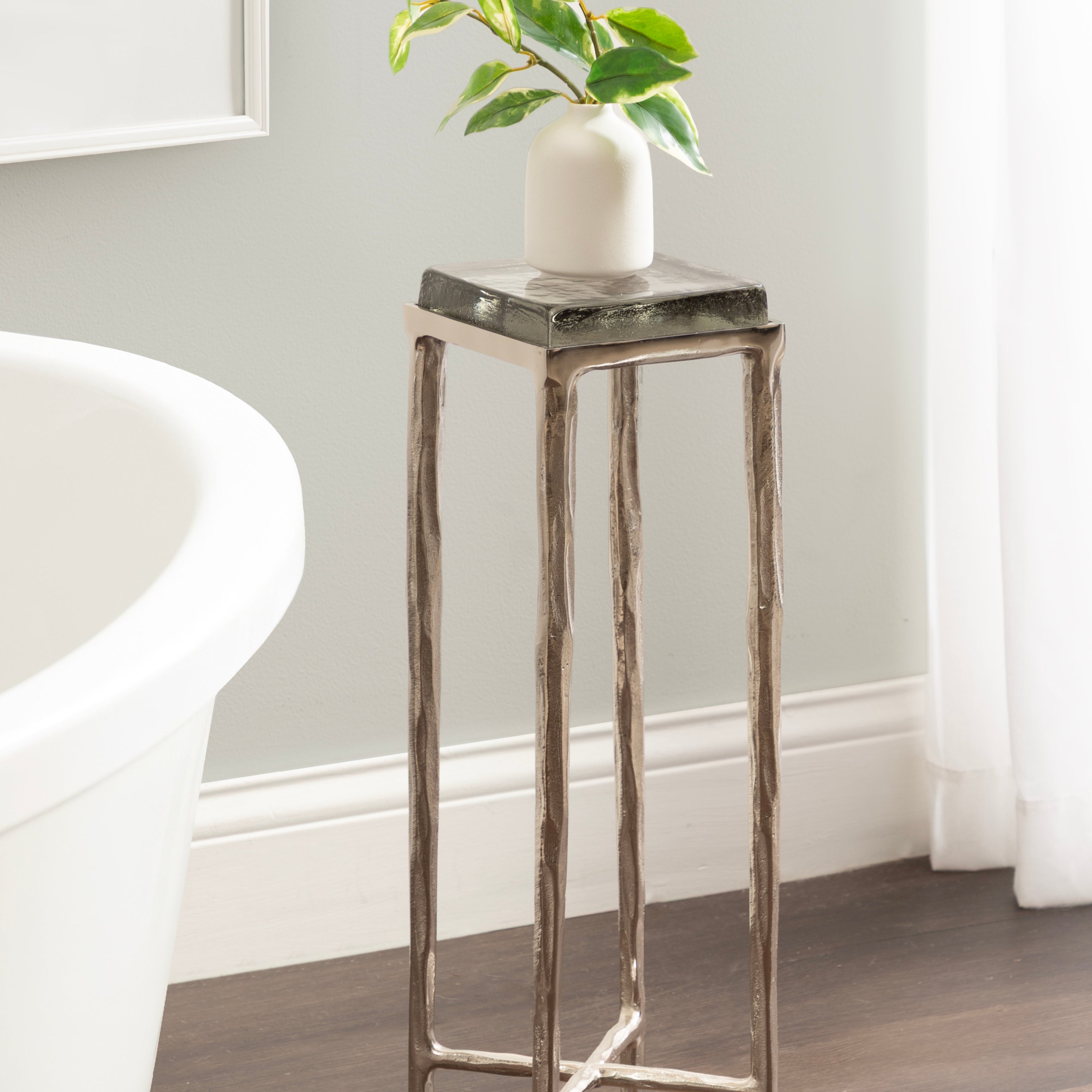 Drink Table 7x7x22 Silver 7
