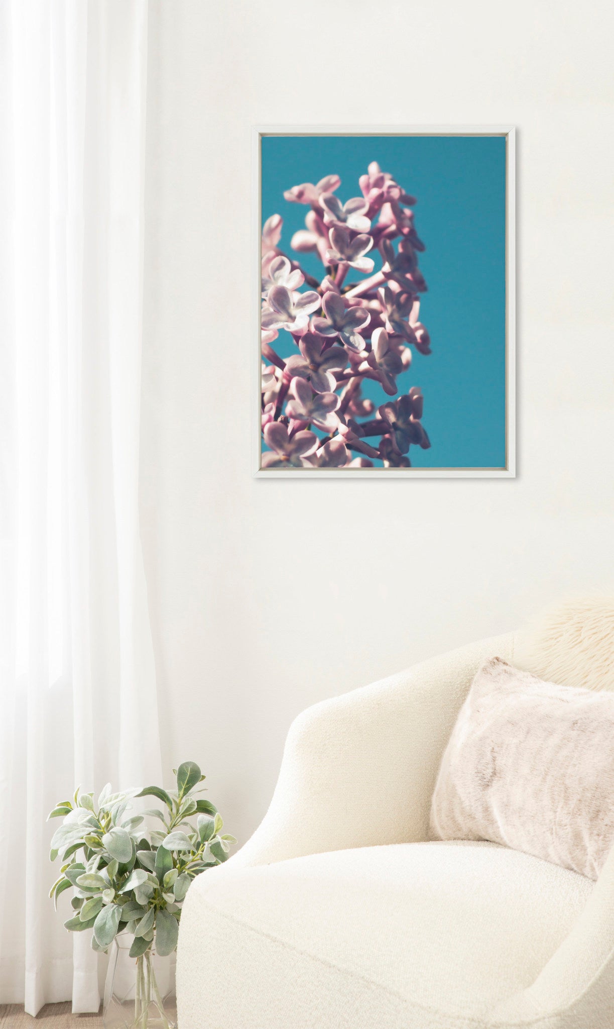 Sylvie Lilac Love Framed Canvas by Stephanie Klatt
