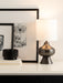 Tabletop Lamp Pewter 8x8x17 7