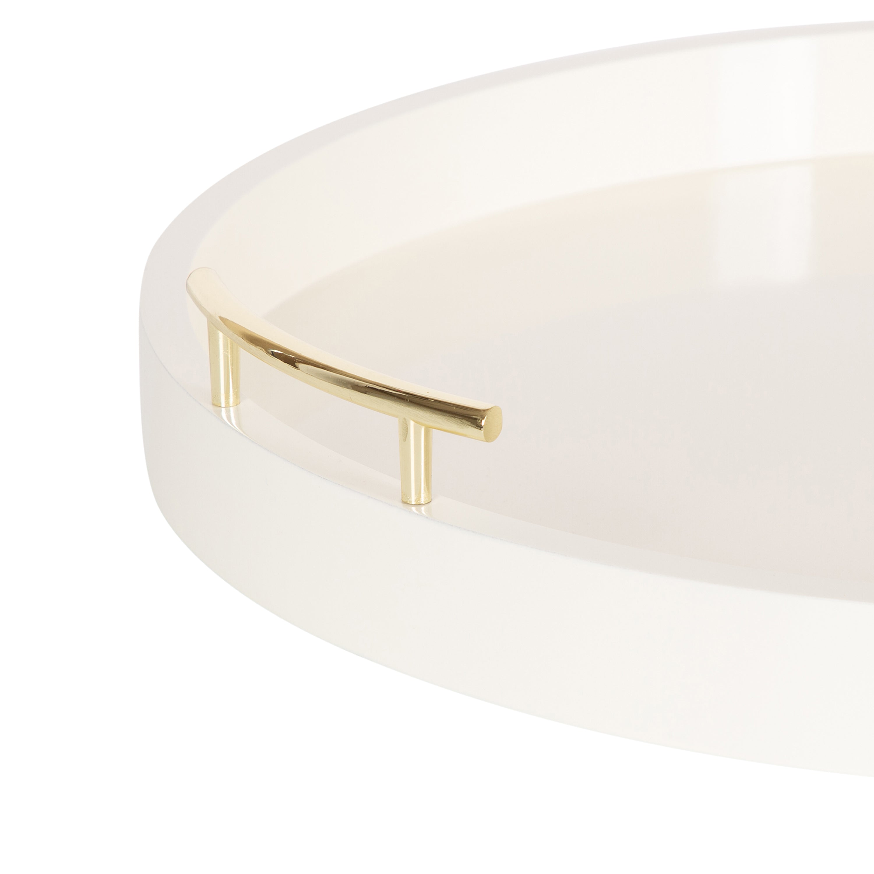 Single Tray 22" Diameter Ivory Gold 3