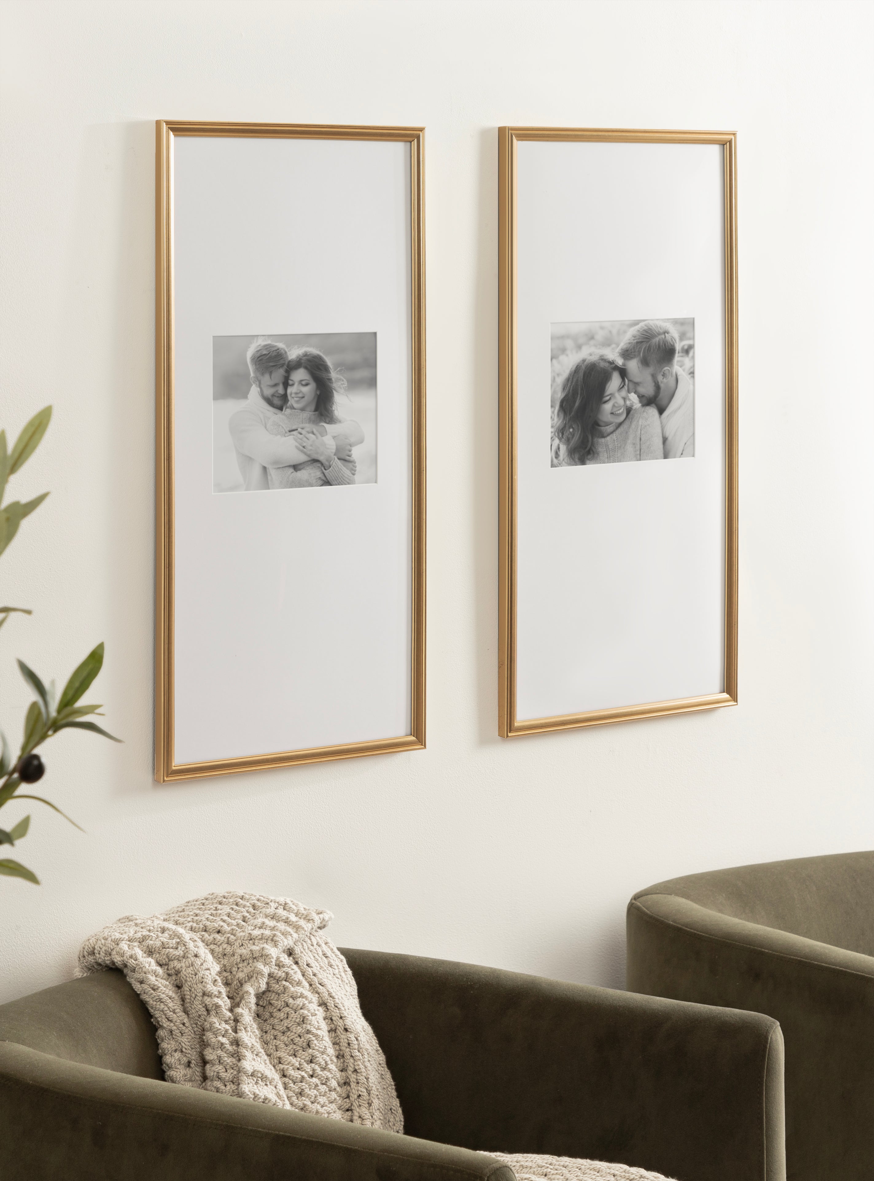 Wall Frame Gold 14x30 matted to 8x10 6