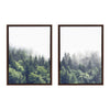 Sylvie Lush Green Forest on a Foggy Day Framed Canvas Set by The Creative Bunch Studio