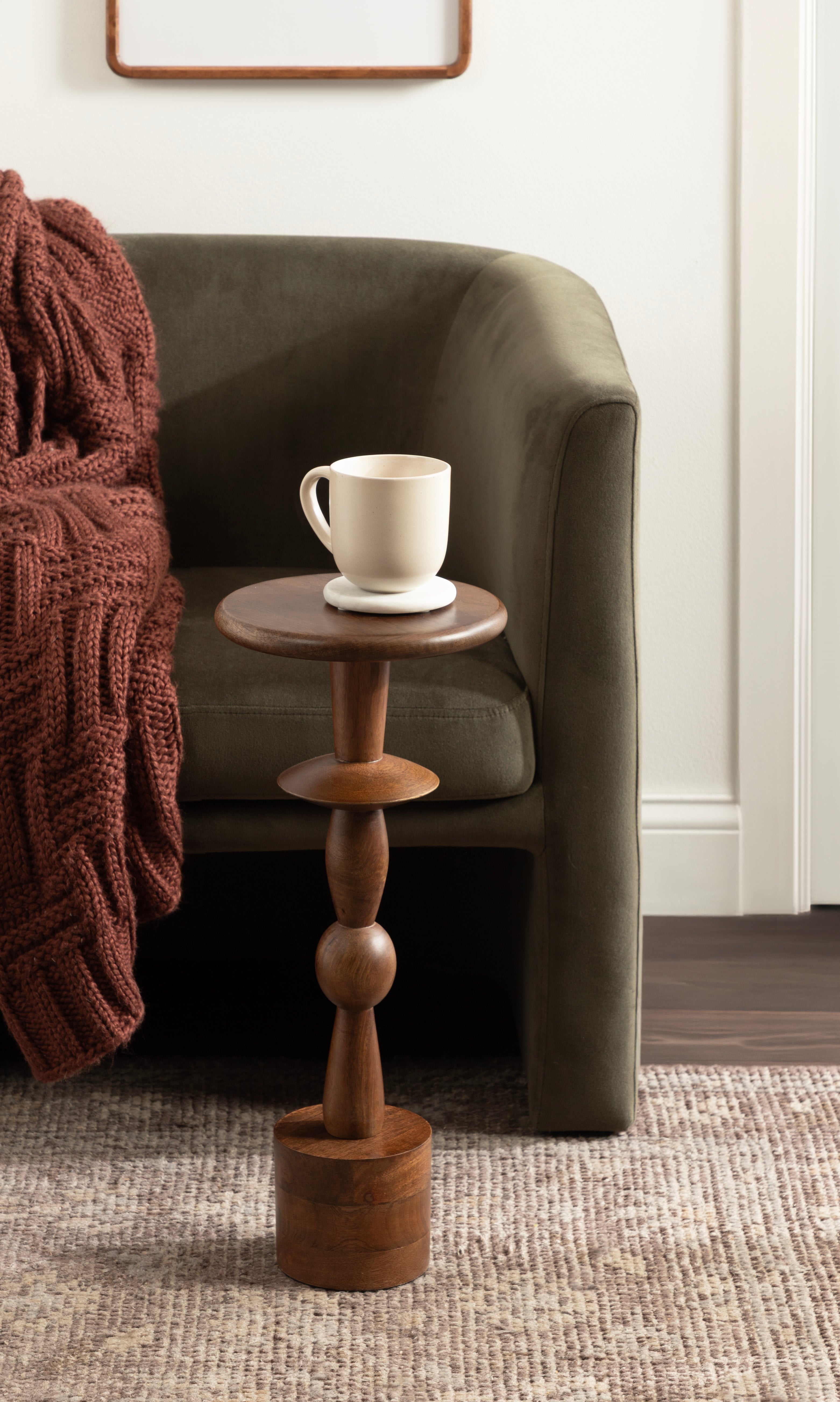 Drink Table Walnut Brown 9x9x22 6