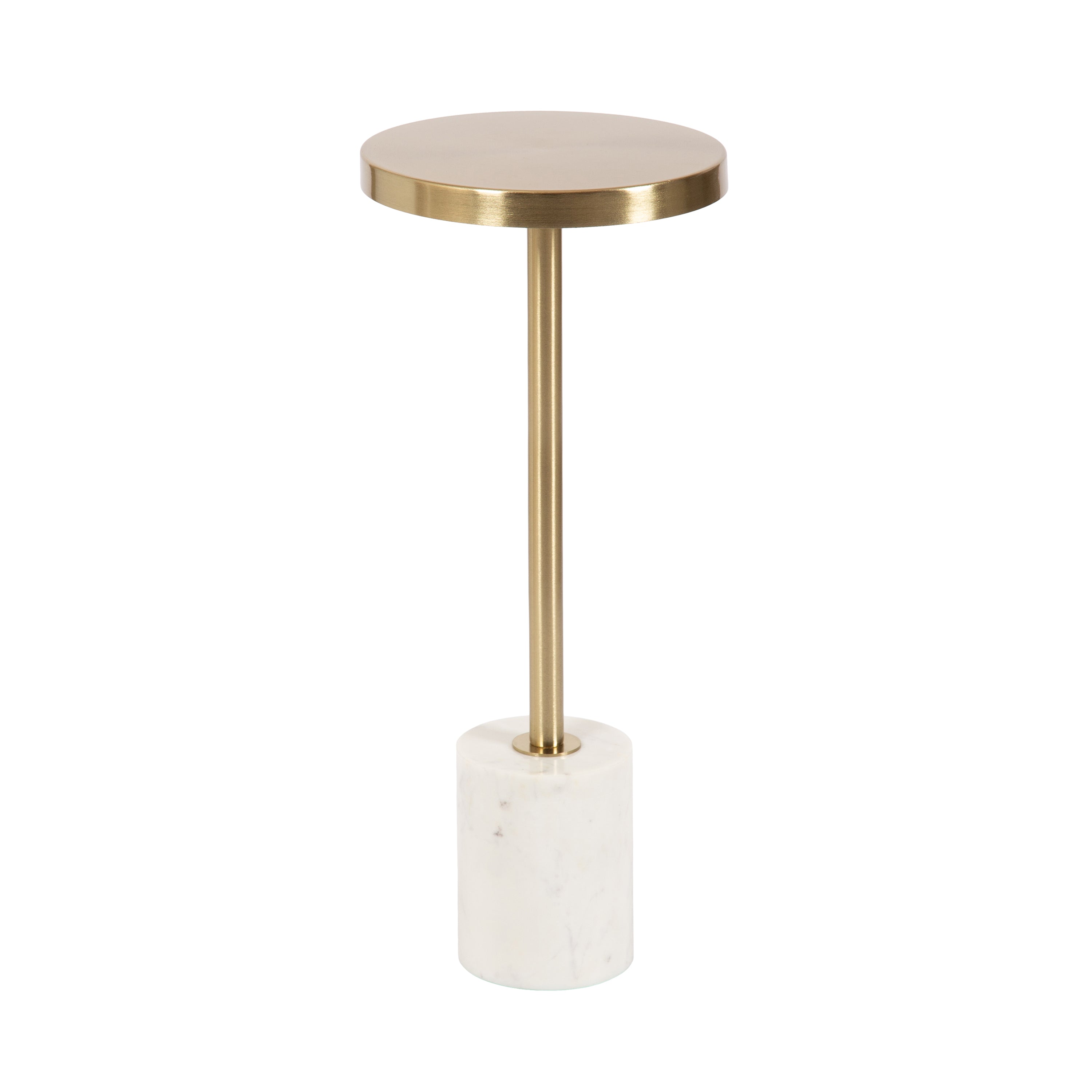Drink Table White Gold 10x10x24 1