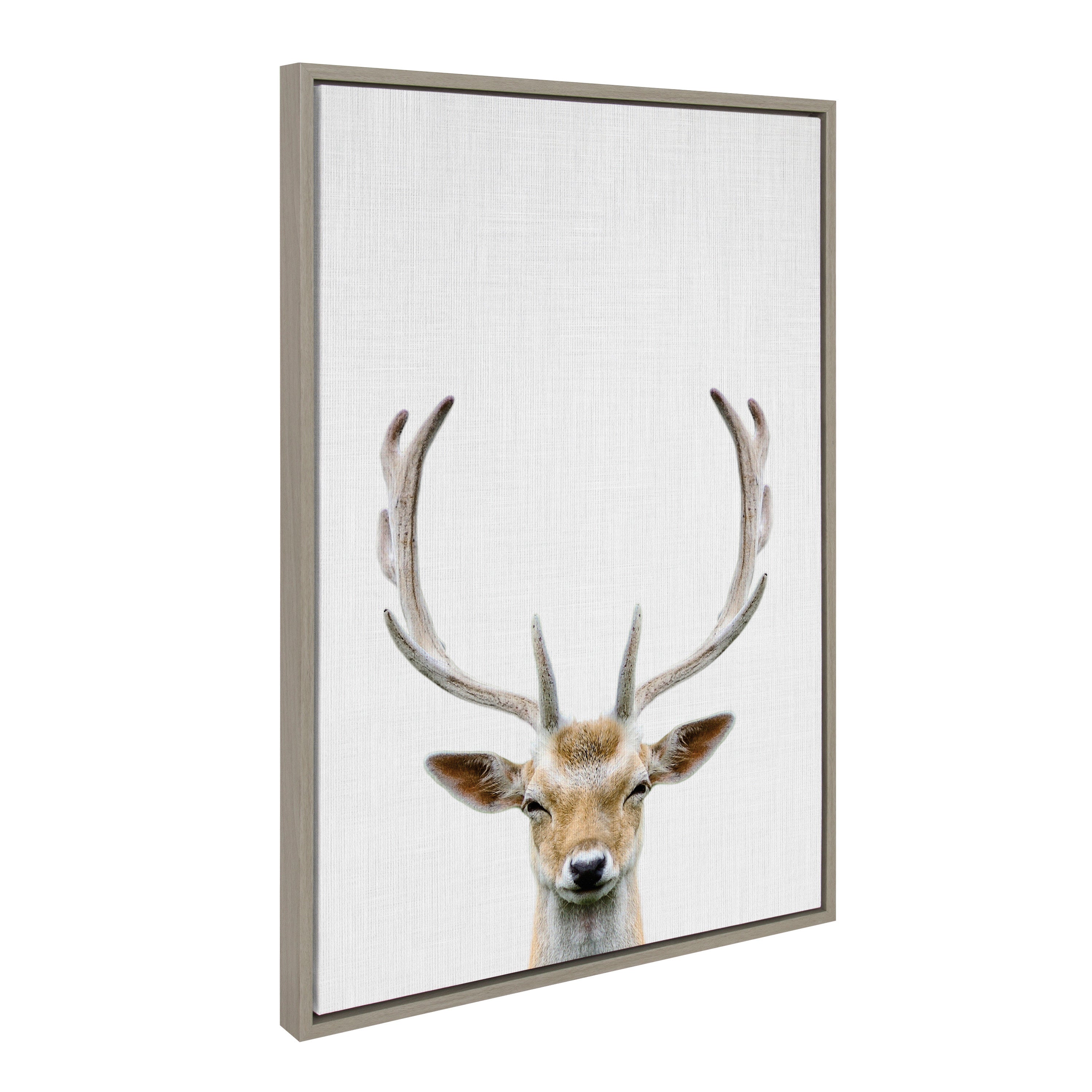 Sylvie Deer Color Framed Canvas by Simon Te of Tai Prints