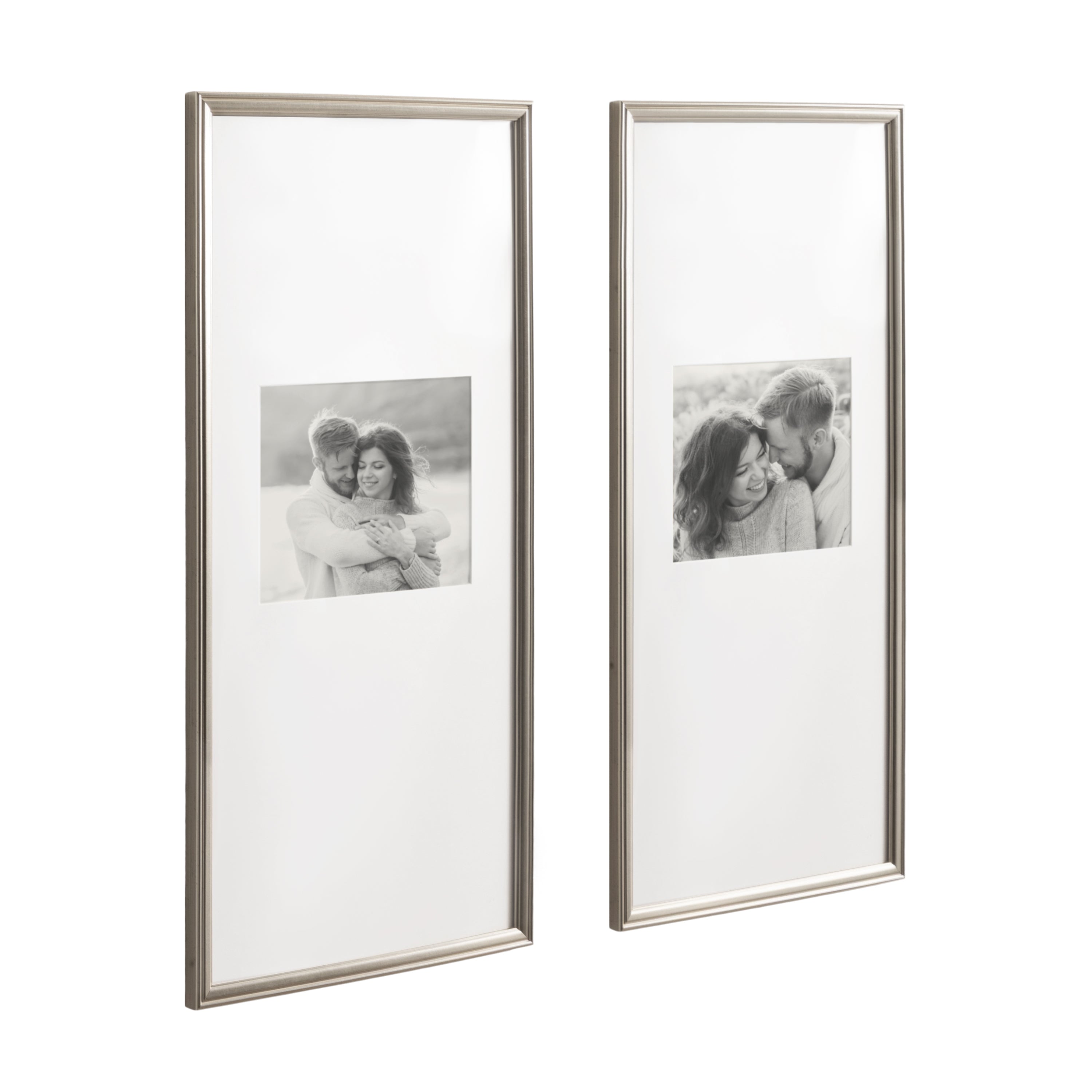 Wall Frame Silver 14x30 matted to 8x10 1