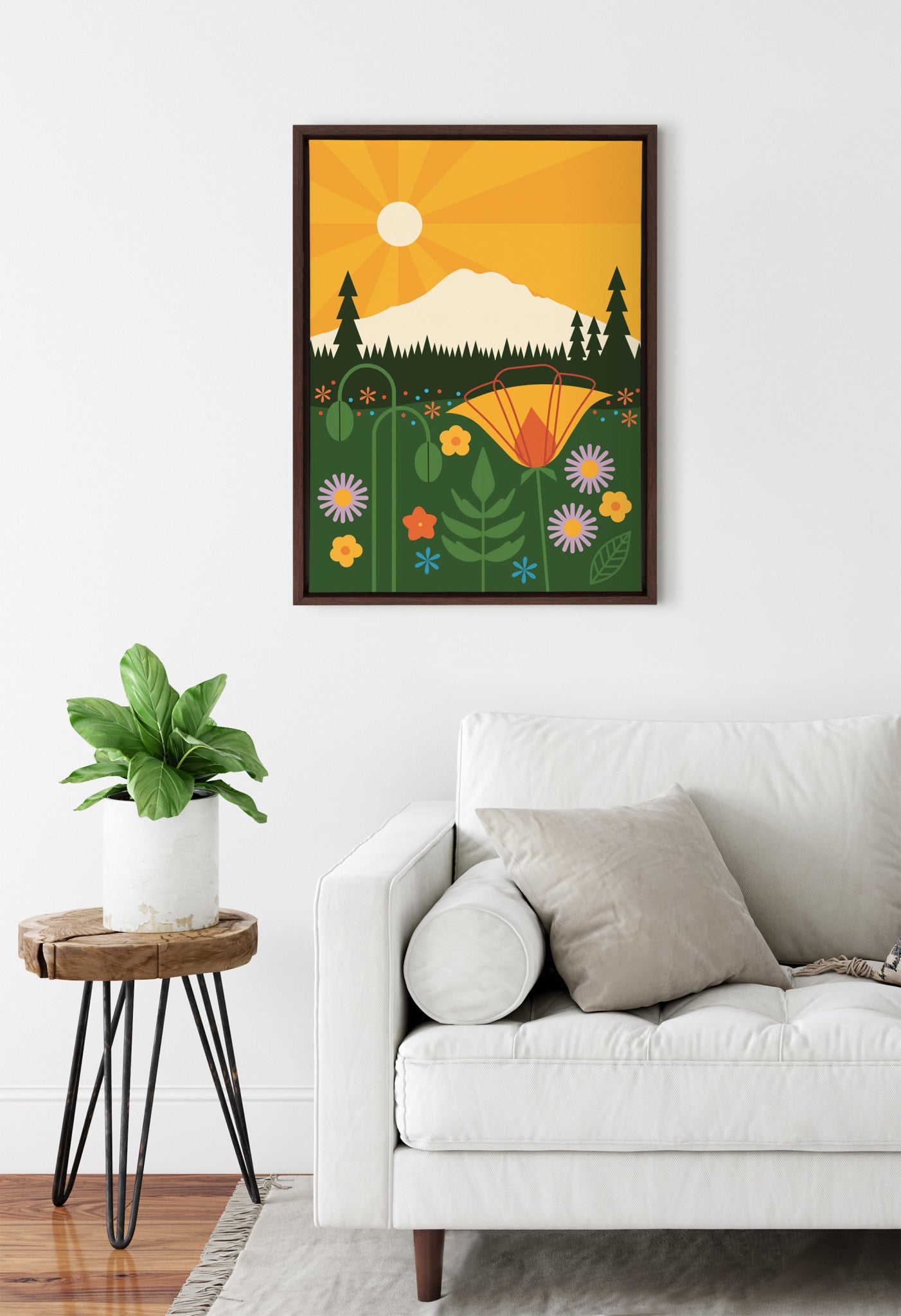 Sylvie Mt Rainier Framed Canvas by Amber Leaders Designs
