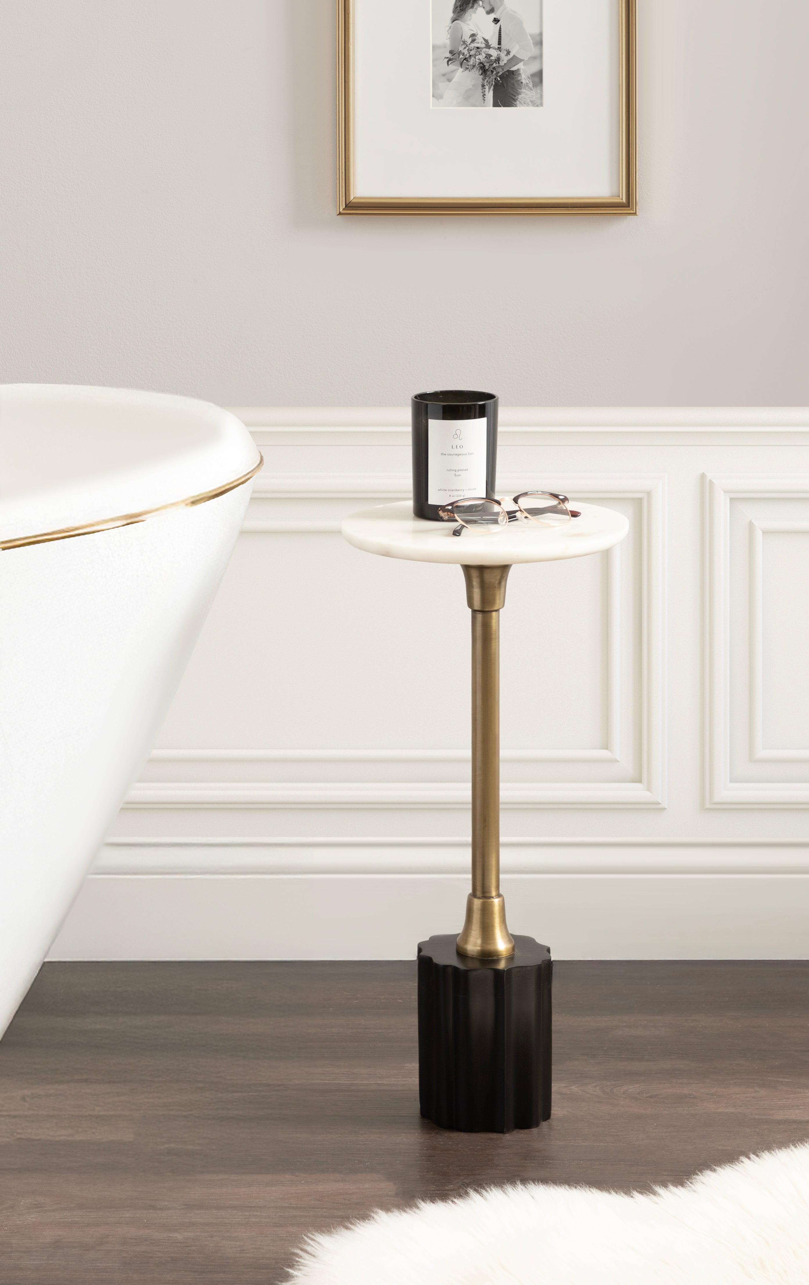 Drink Table Gold Black 10x10x22 7