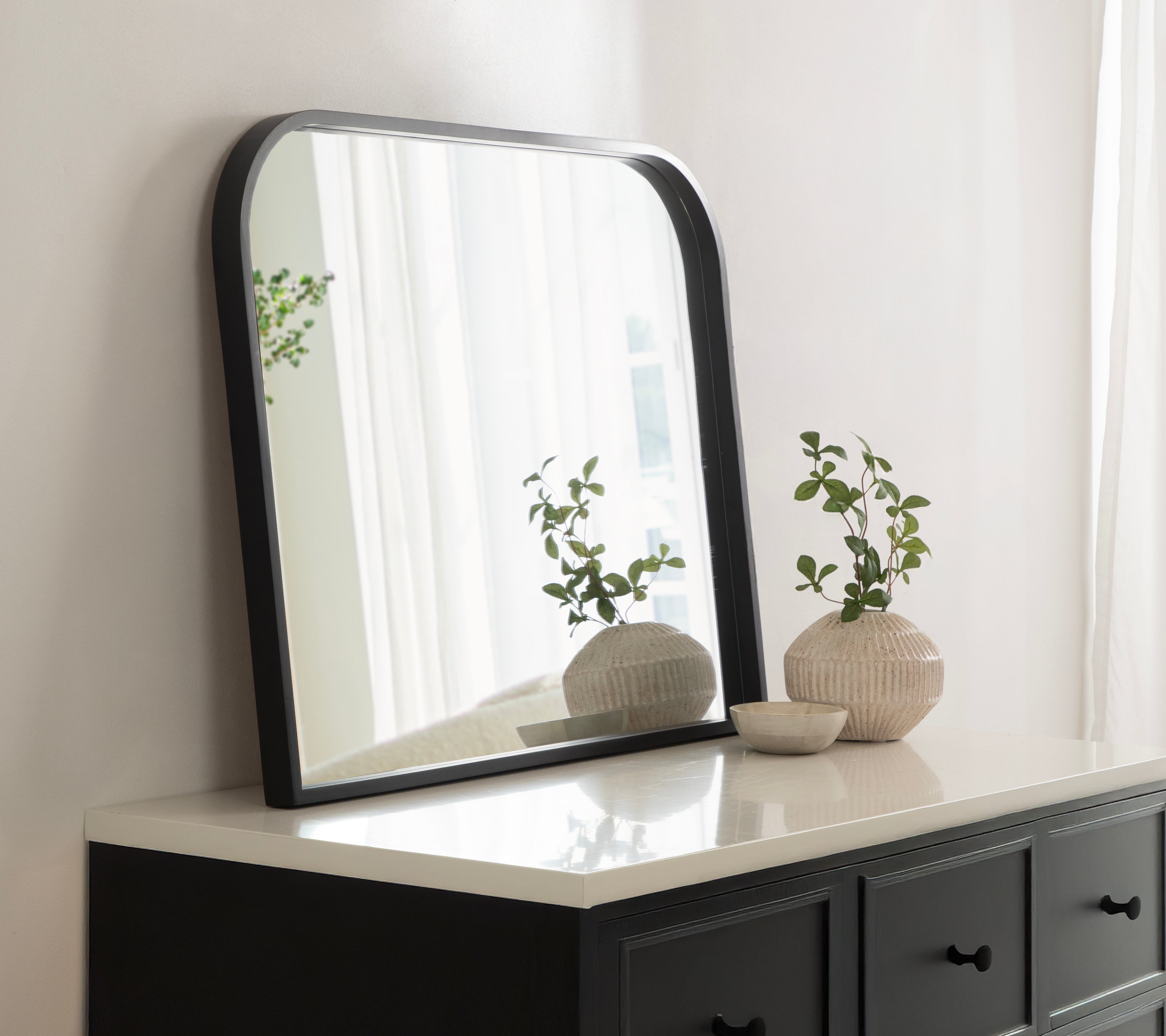 Arch Mirror Black 36x28 7