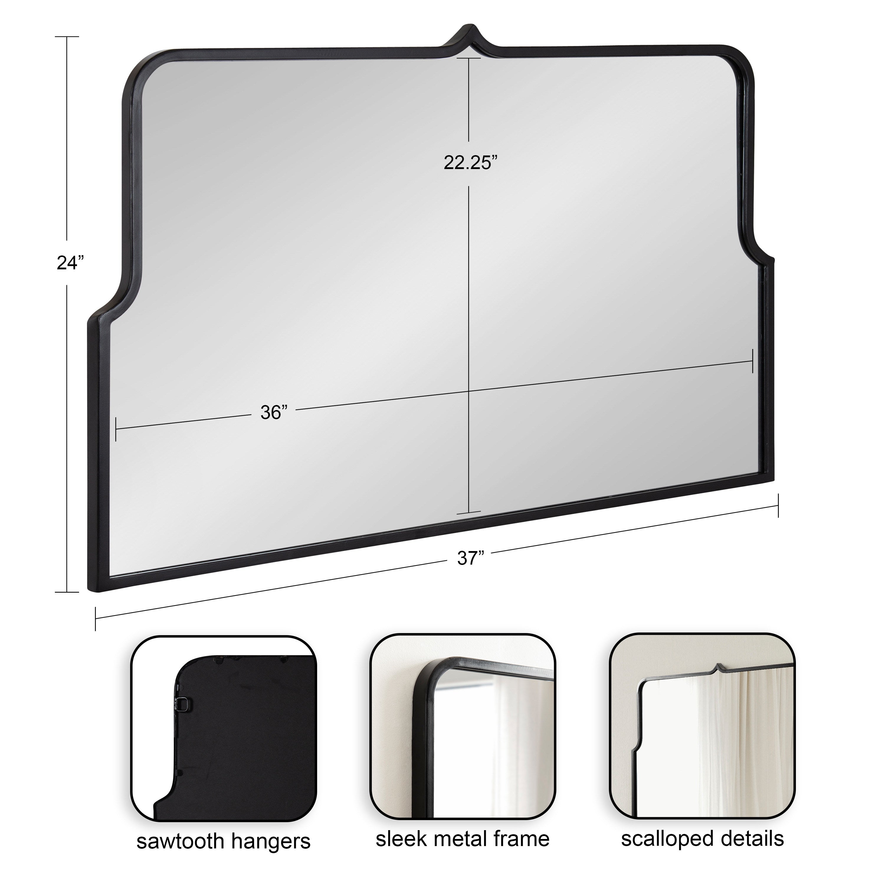 Gezella Scallop Arched Wall Mirror