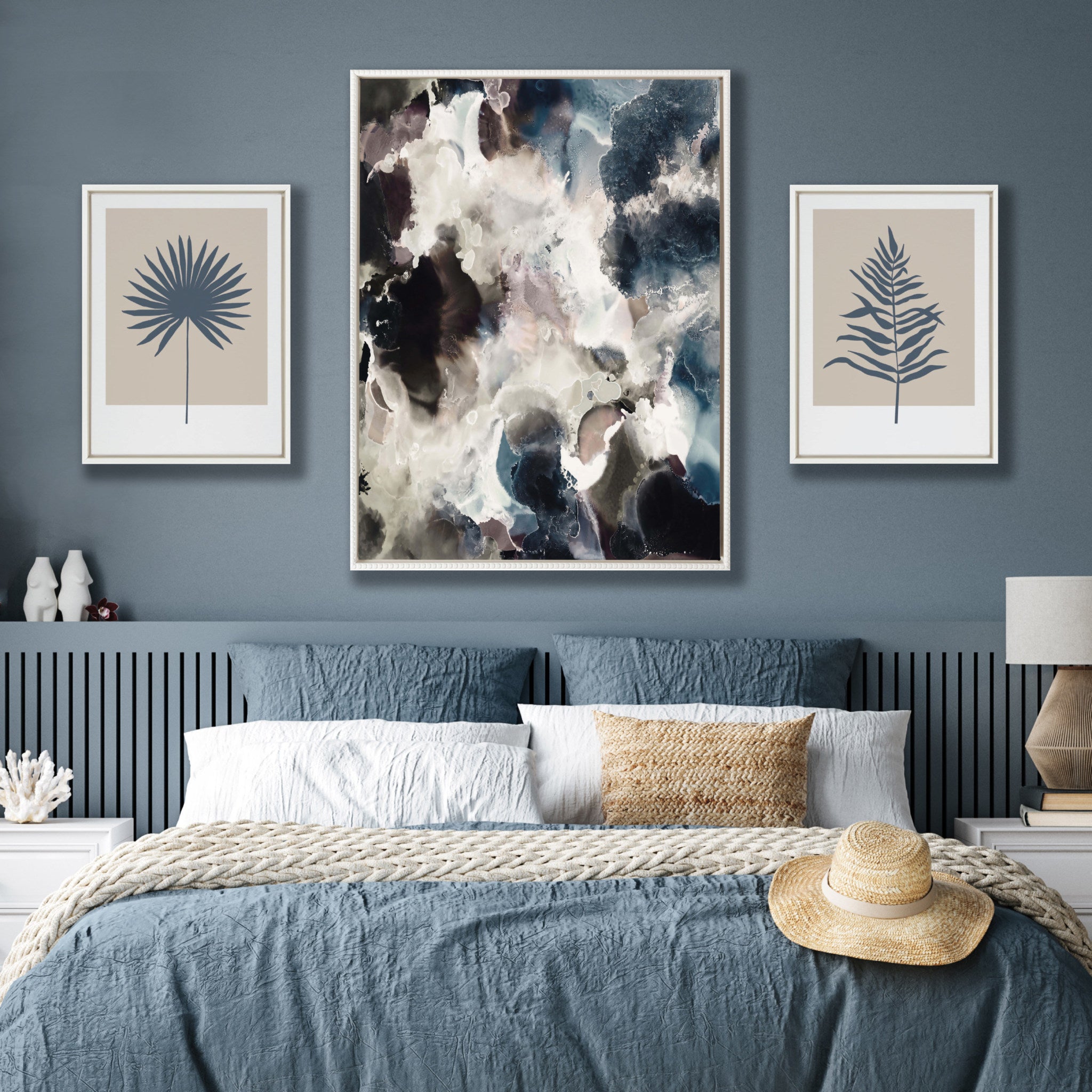 Sylvie Beaded Nebula Abstract II Framed Canvas by Amy Lighthall