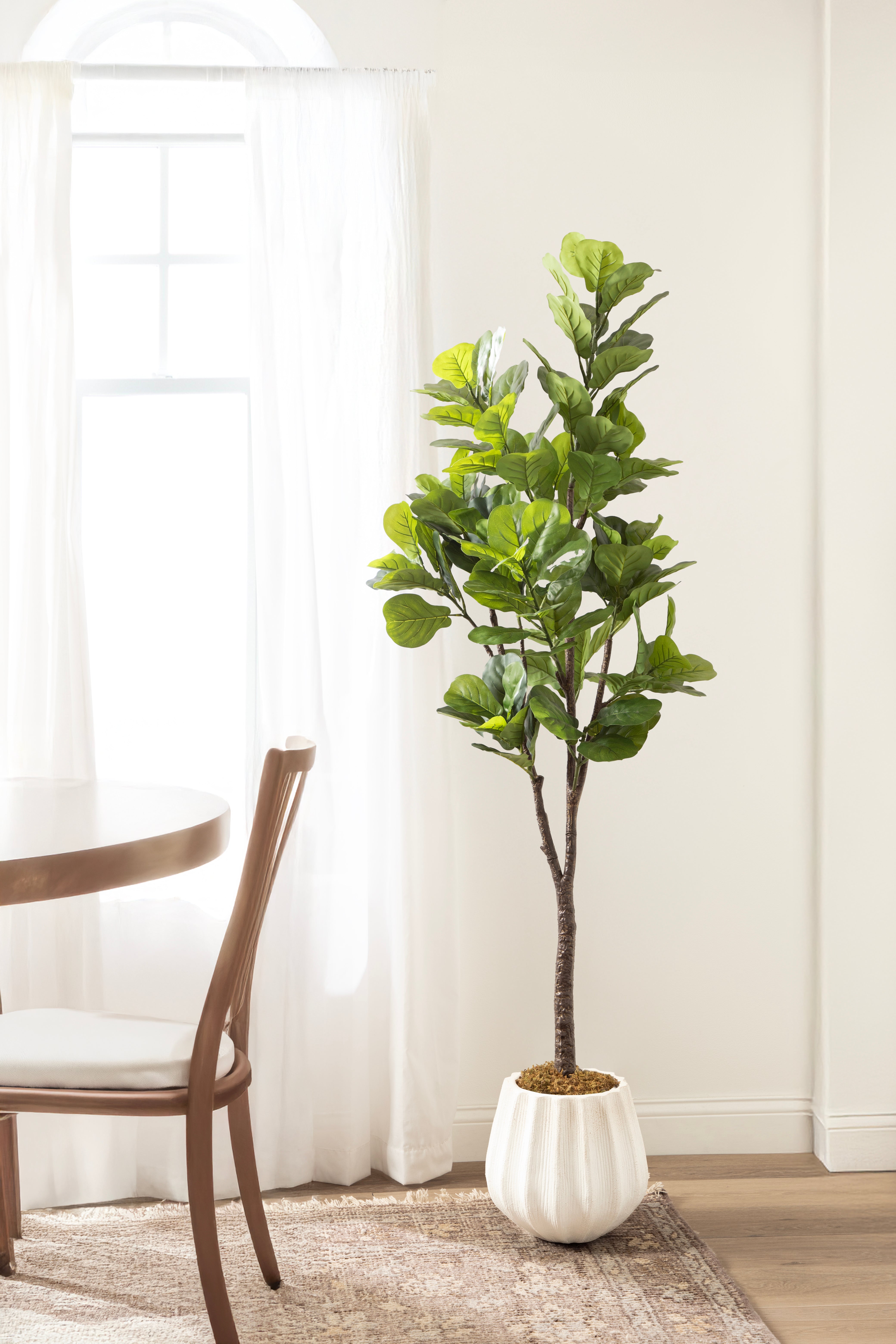 Faux Tree Distressed White 6' 8