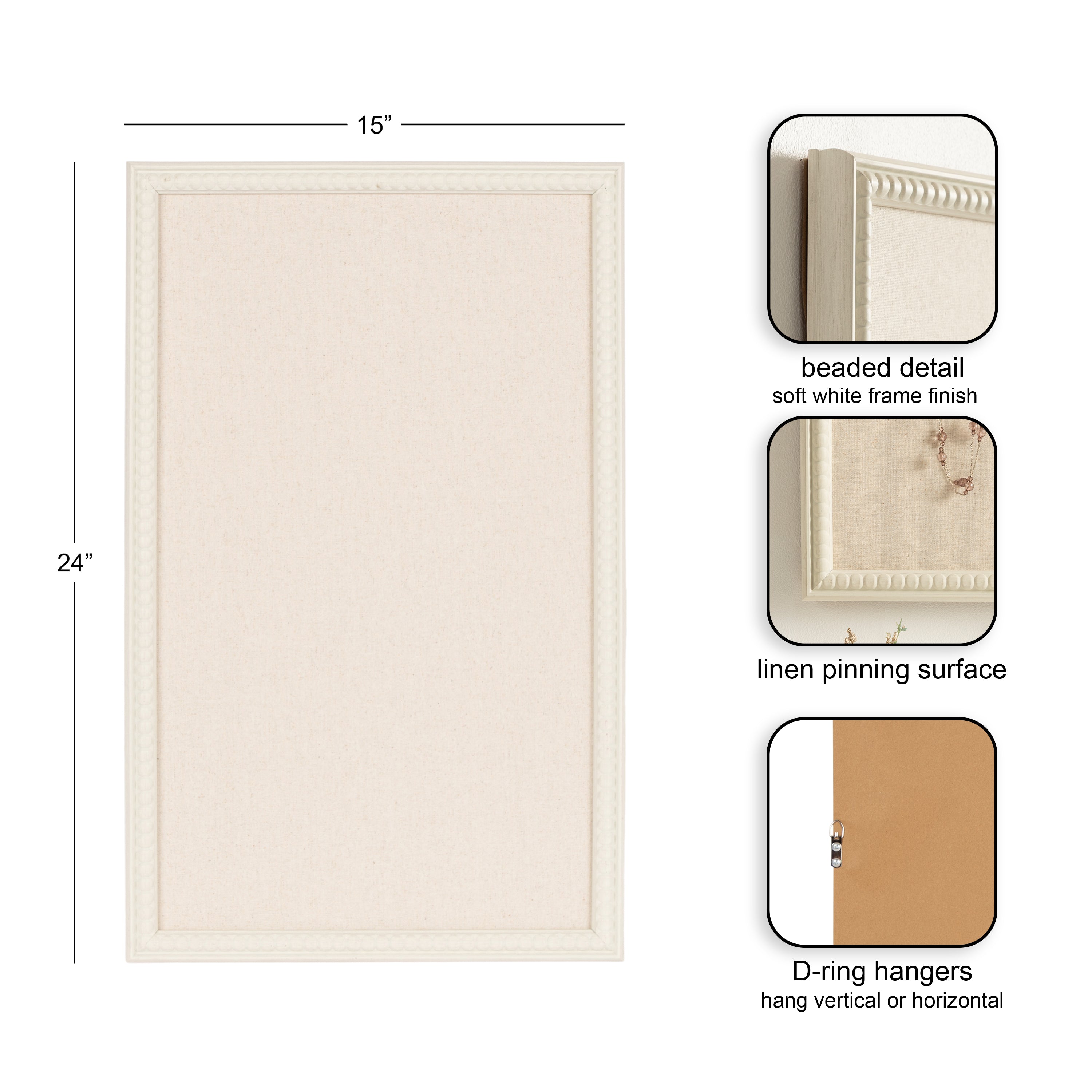 Pinboard 15x24 White 2
