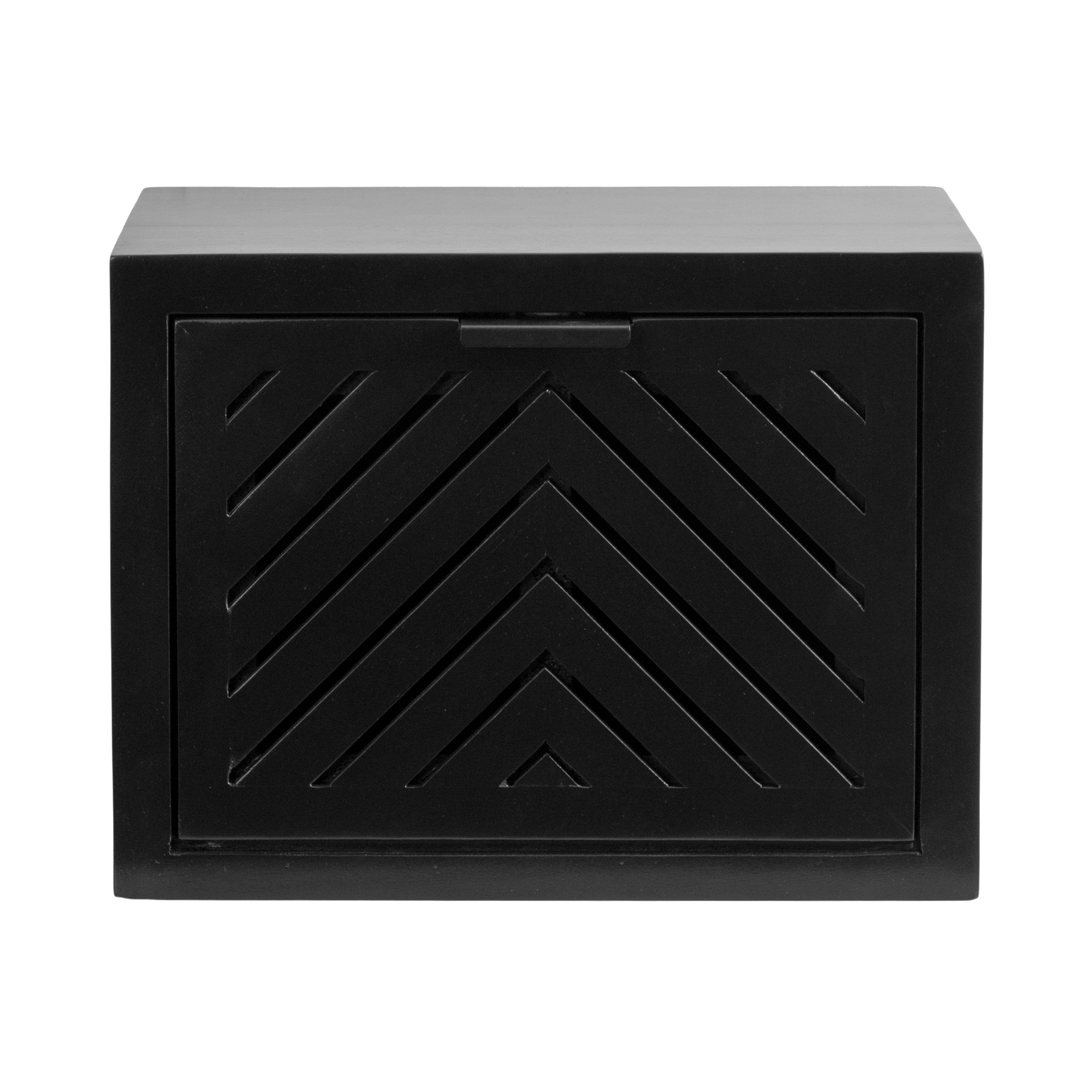 Kate and Laurel Mezzeta Modern Floating Shelf Side Table with Storage