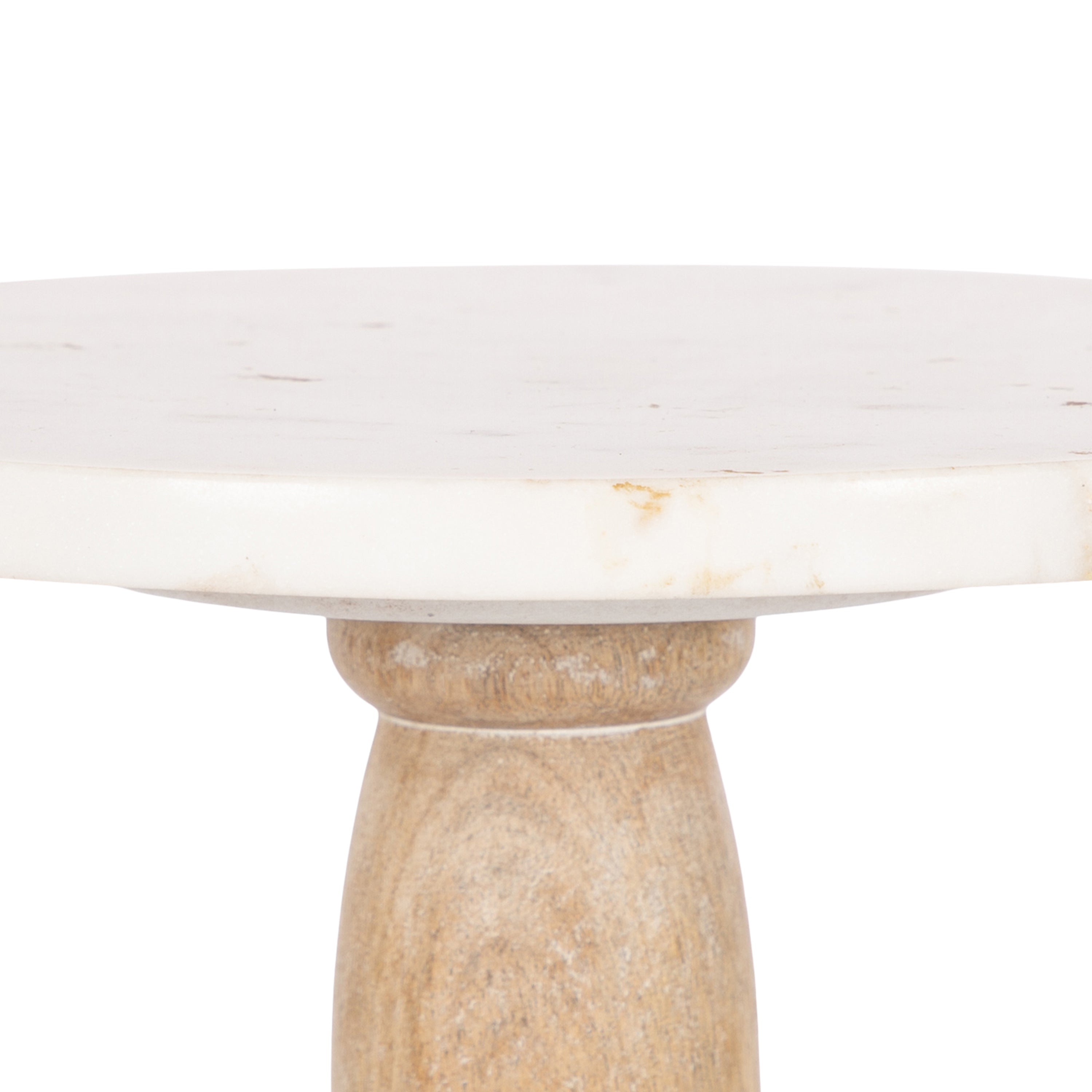 Drink Table 10x10x24 White Natural 3