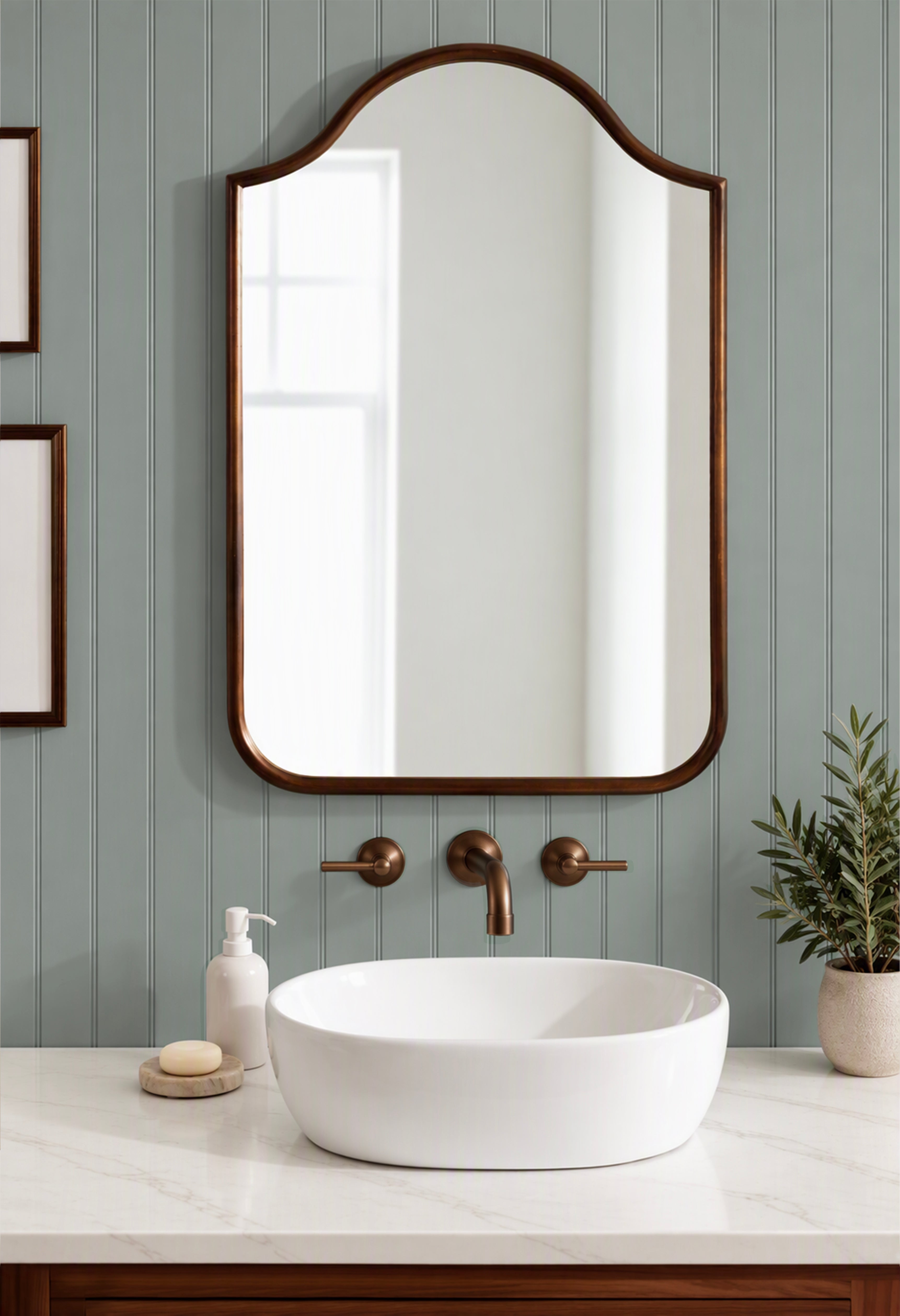 Arch Mirror Bronze 24x36 6