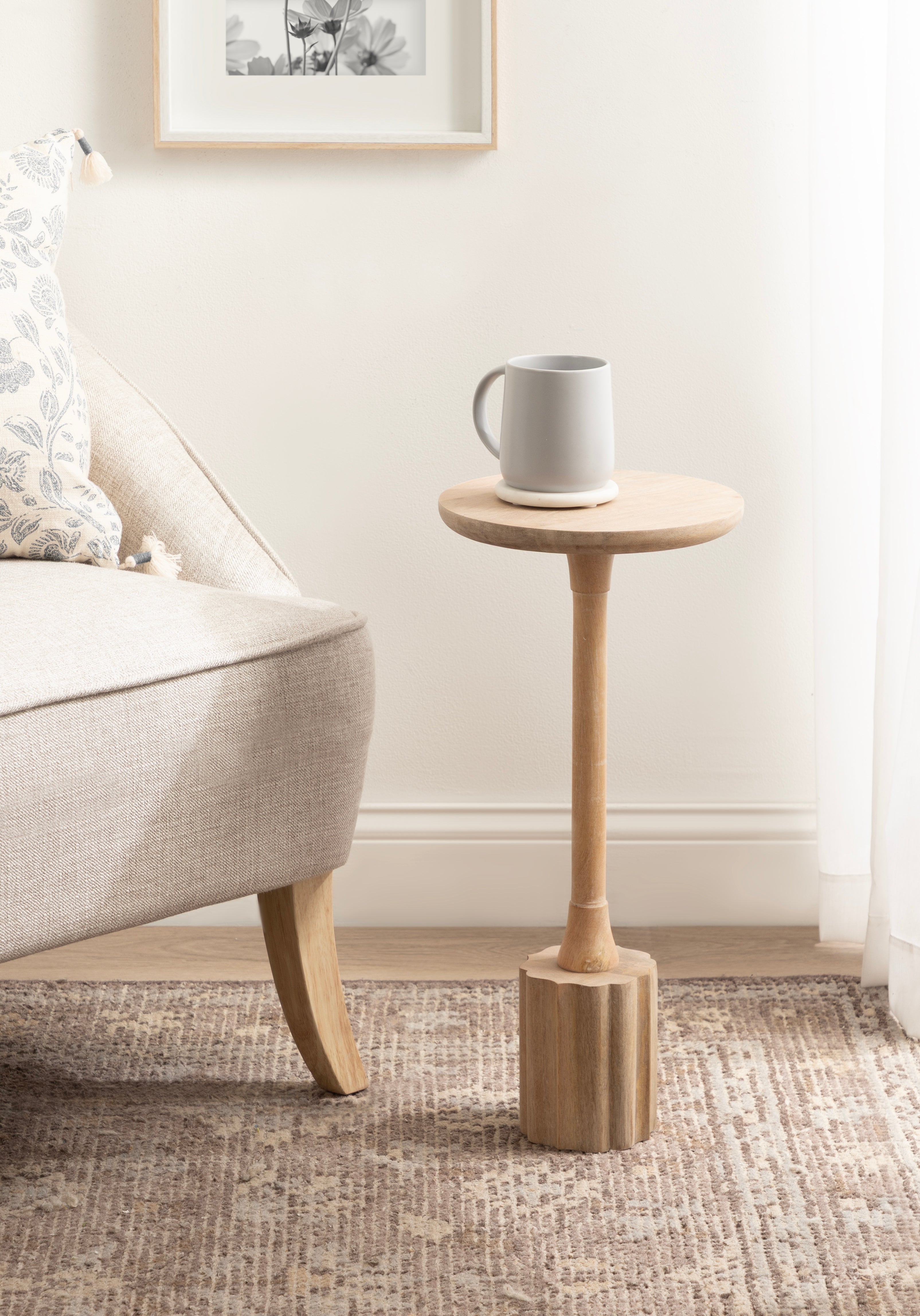 Drink Table Natural Beige 10x10x22 6