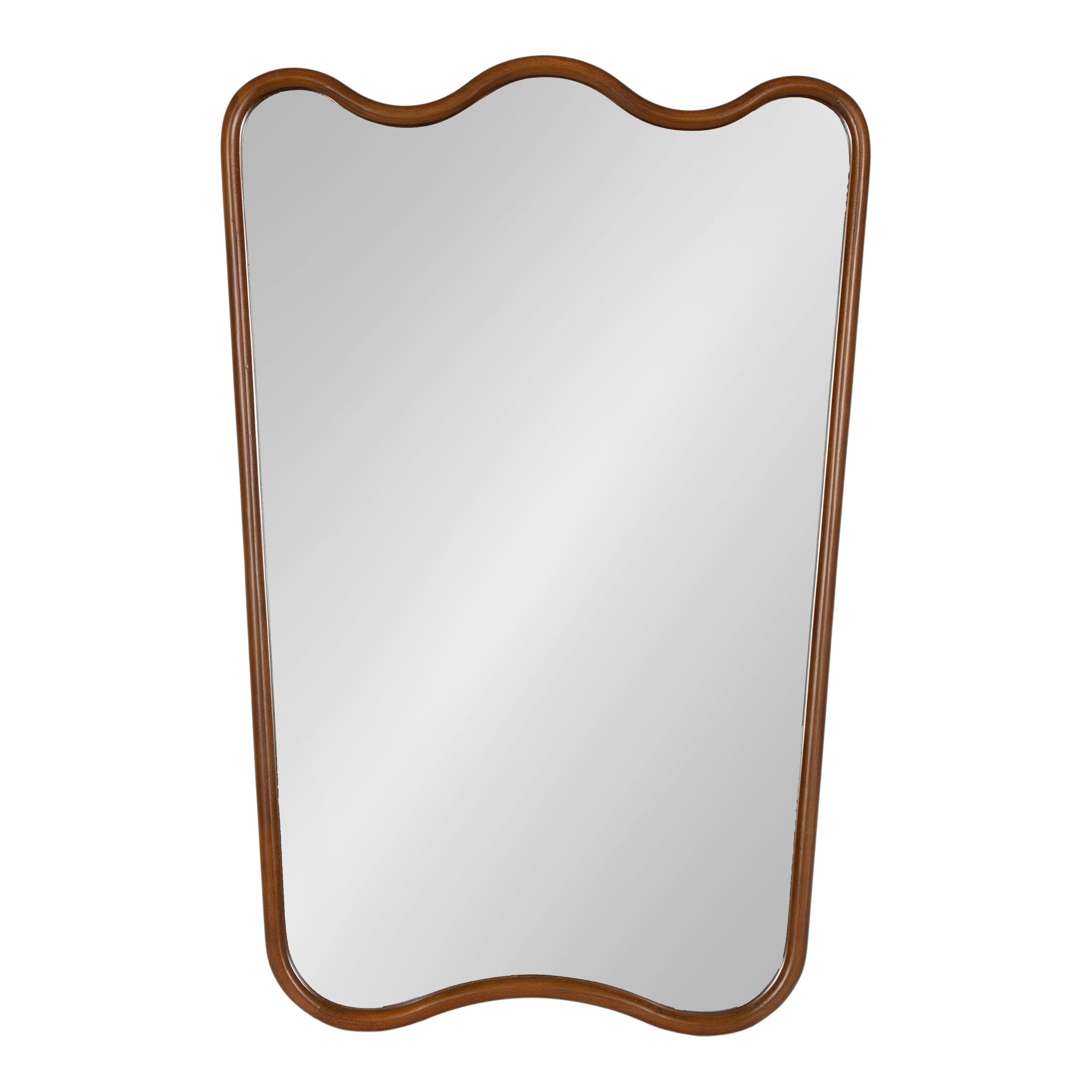 Irregular Mirror Walnut Brown 24x36 5