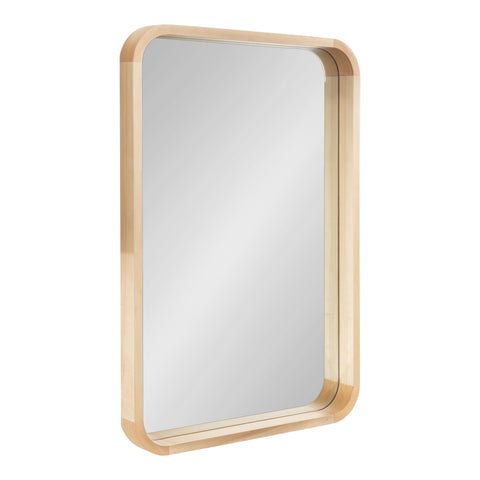 Hutton Wood Framed Radius Rectangle Mirror