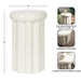 Side Table Beige 12x12x18 2