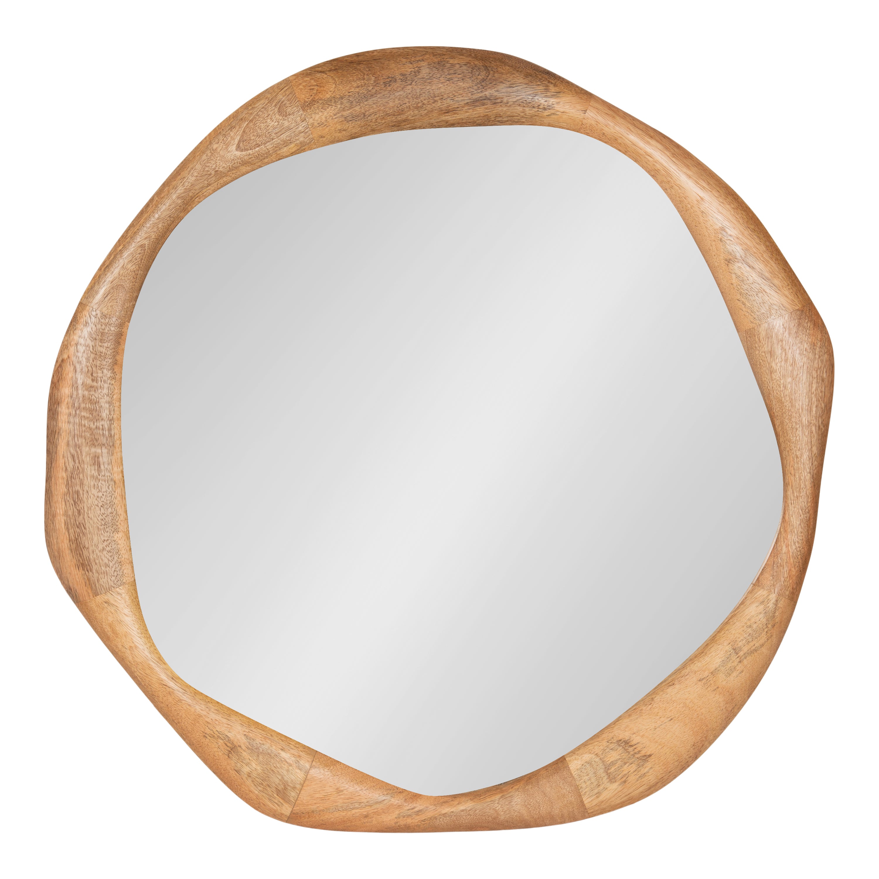 Hera Round Mirror Wood