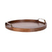 Single Tray 18" Diameter Walnut Brown Gold 1
