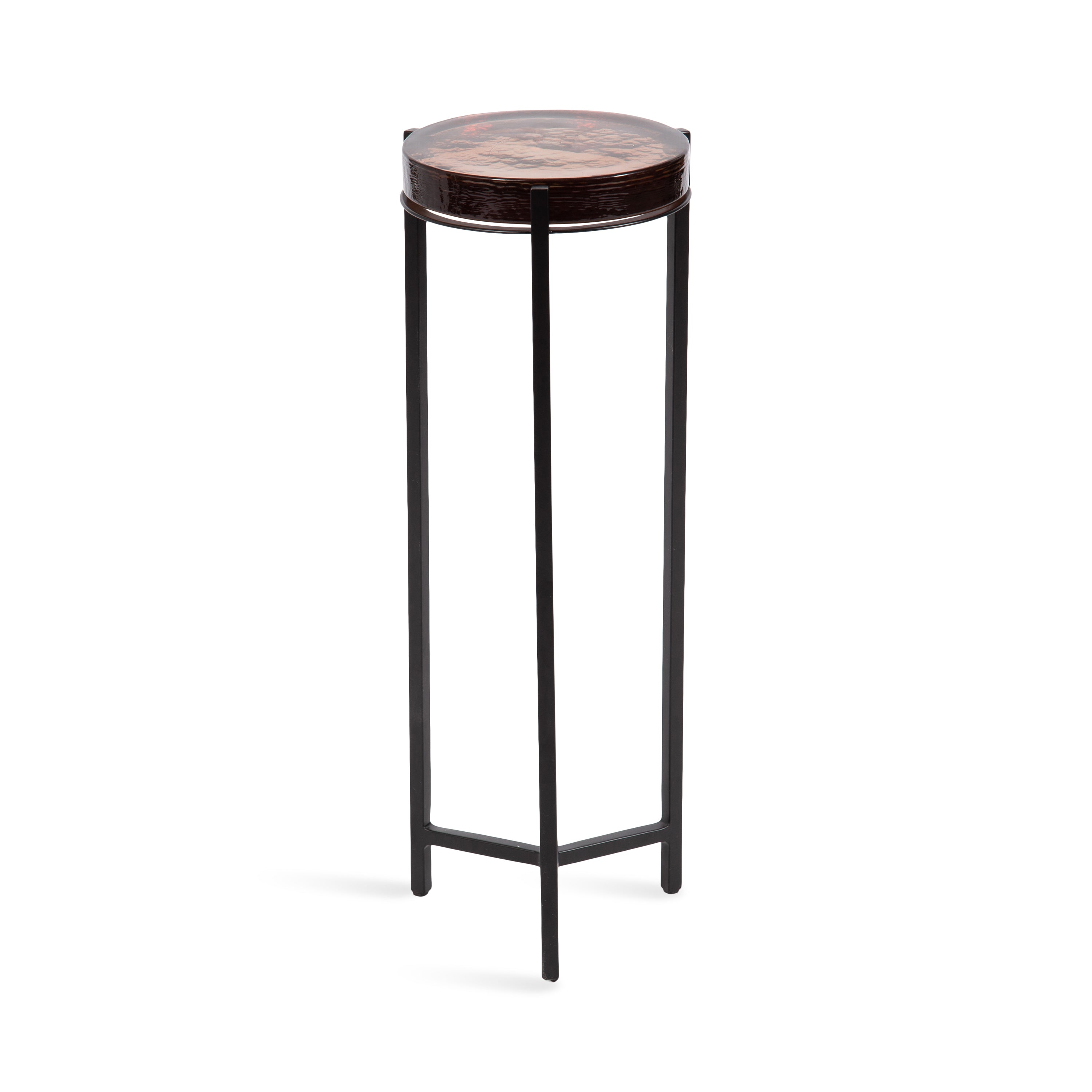 Drink Table Orange Black 9x9x23 5