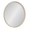 Travis Round Wood Accent Wall Mirror