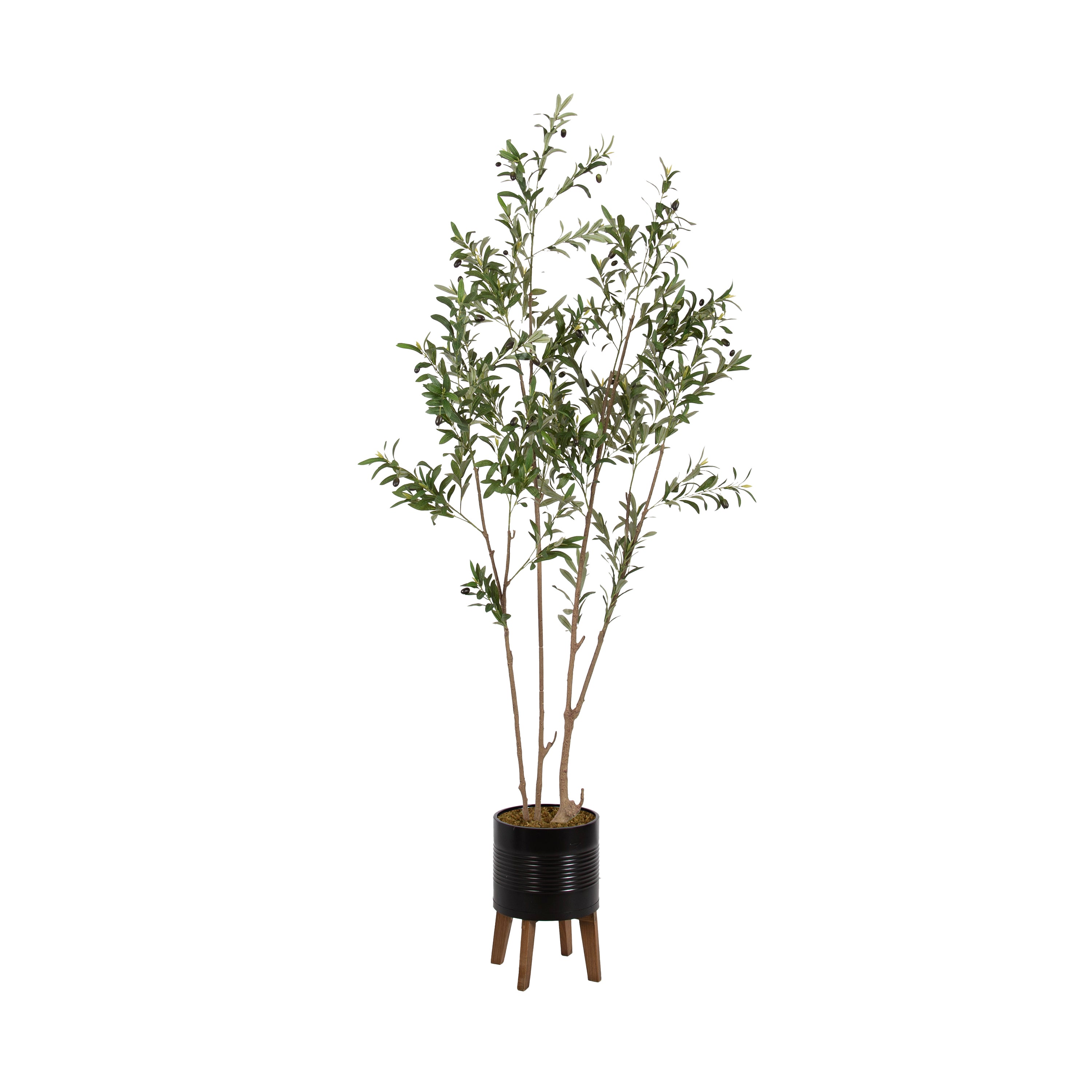 Faux Tree 7.5' Black Rustic Brown 1