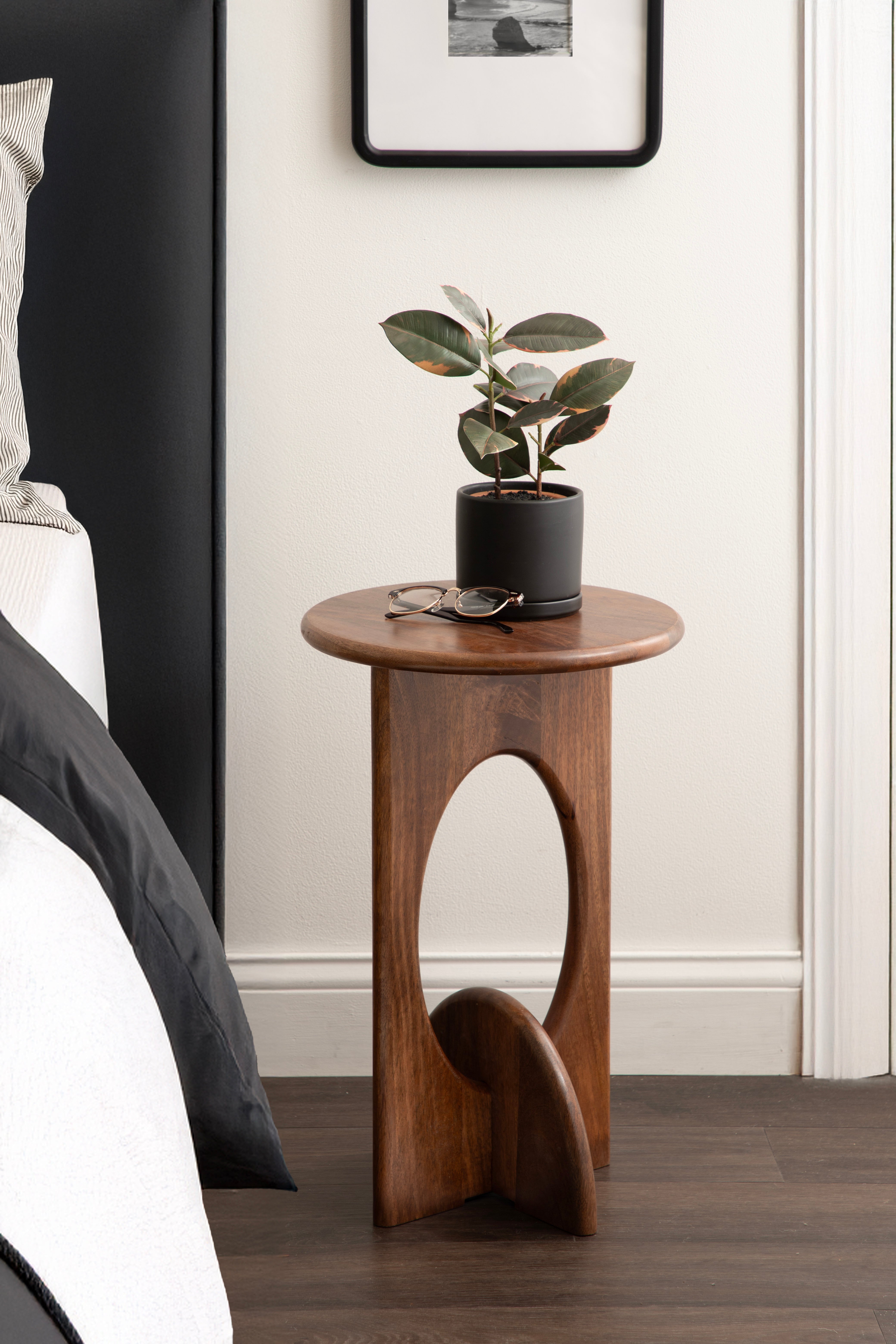 Side Table 14x14x22 Walnut Brown 8