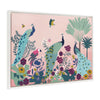 Sylvie Beaded 938 Peacock Paradise Framed Canvas by Teju Reval