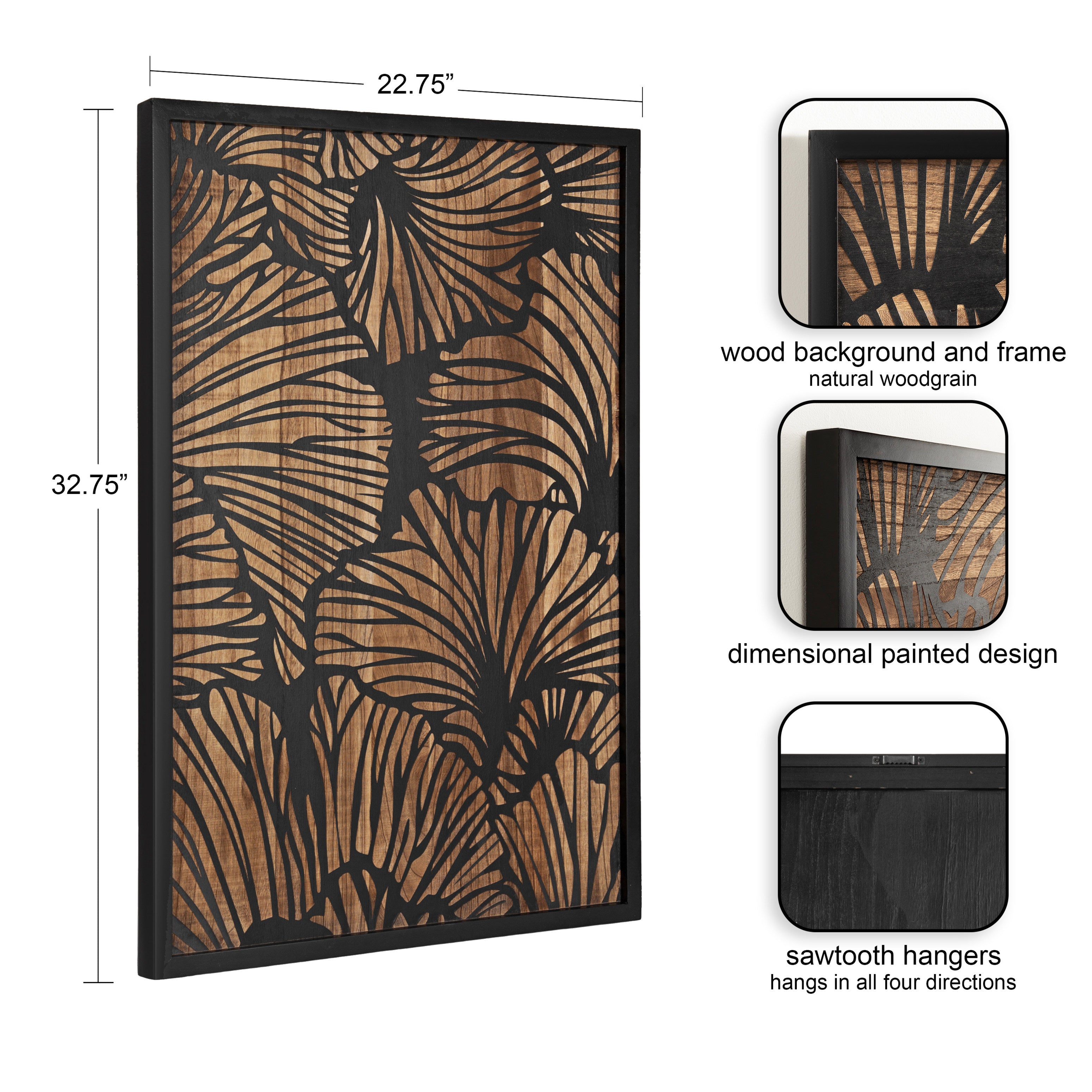 Sago Decorative Wood Art Plaque