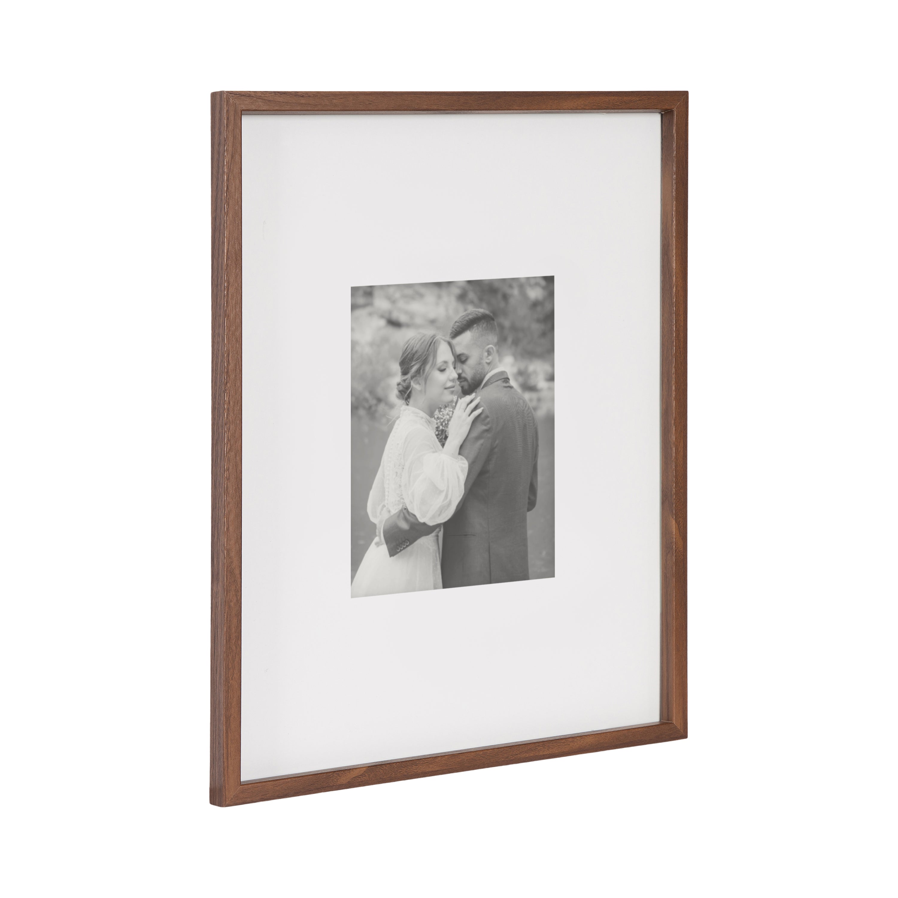 Wall Frame 16x20 matted to 8x10 Walnut Brown 5