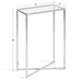 Side Table Clear Silver 16x8x24 2