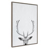 Sylvie Deer Portrait Framed Canvas by Simon Te Tai