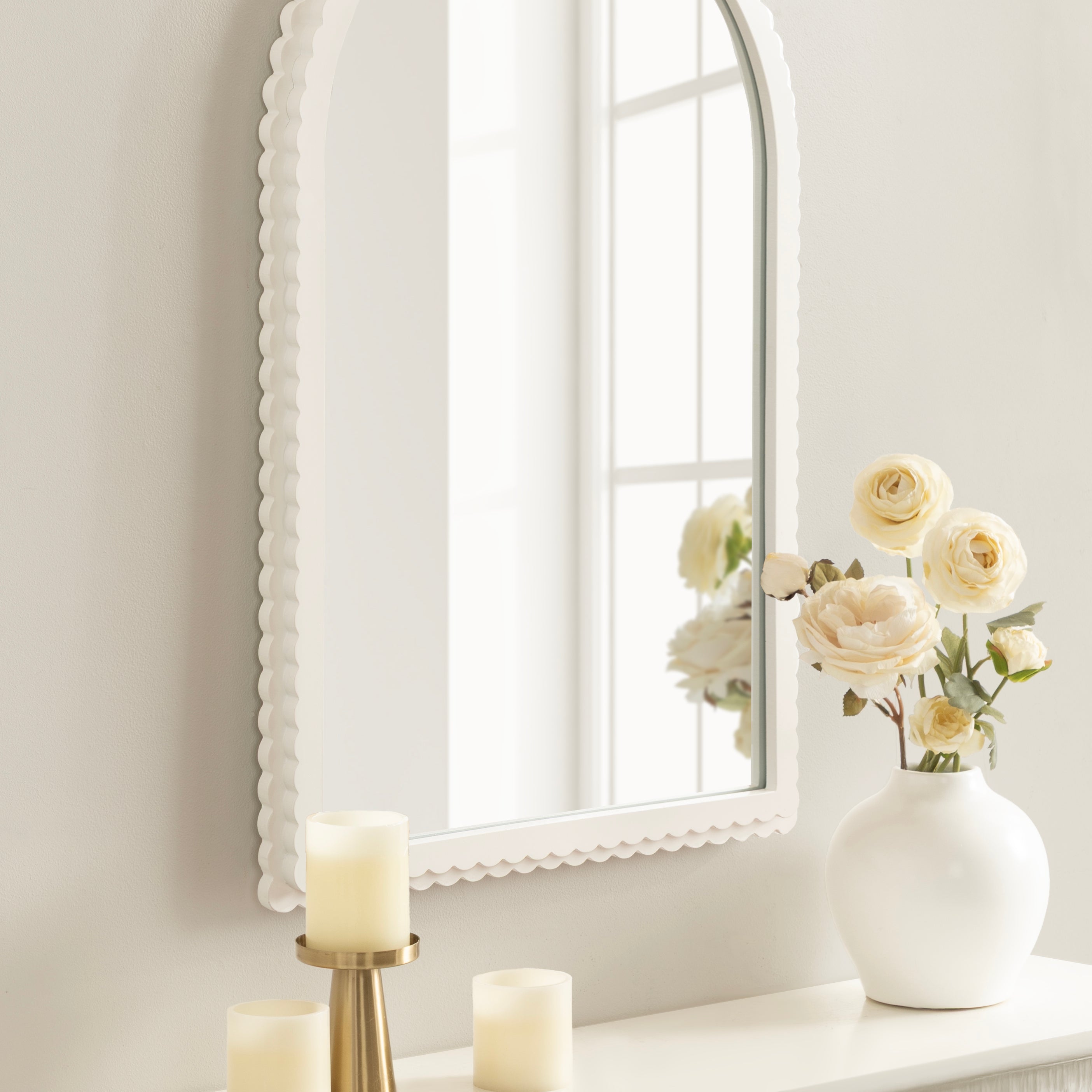 Arch Mirror 20x30 White 7